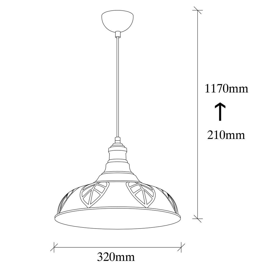 Thumbnail - Opviq Pendelleuchte Saglam-3714 Kupfer B/H/T/L/D: ca. 32x117x32x32x32 cm E27 1 Brennstellen