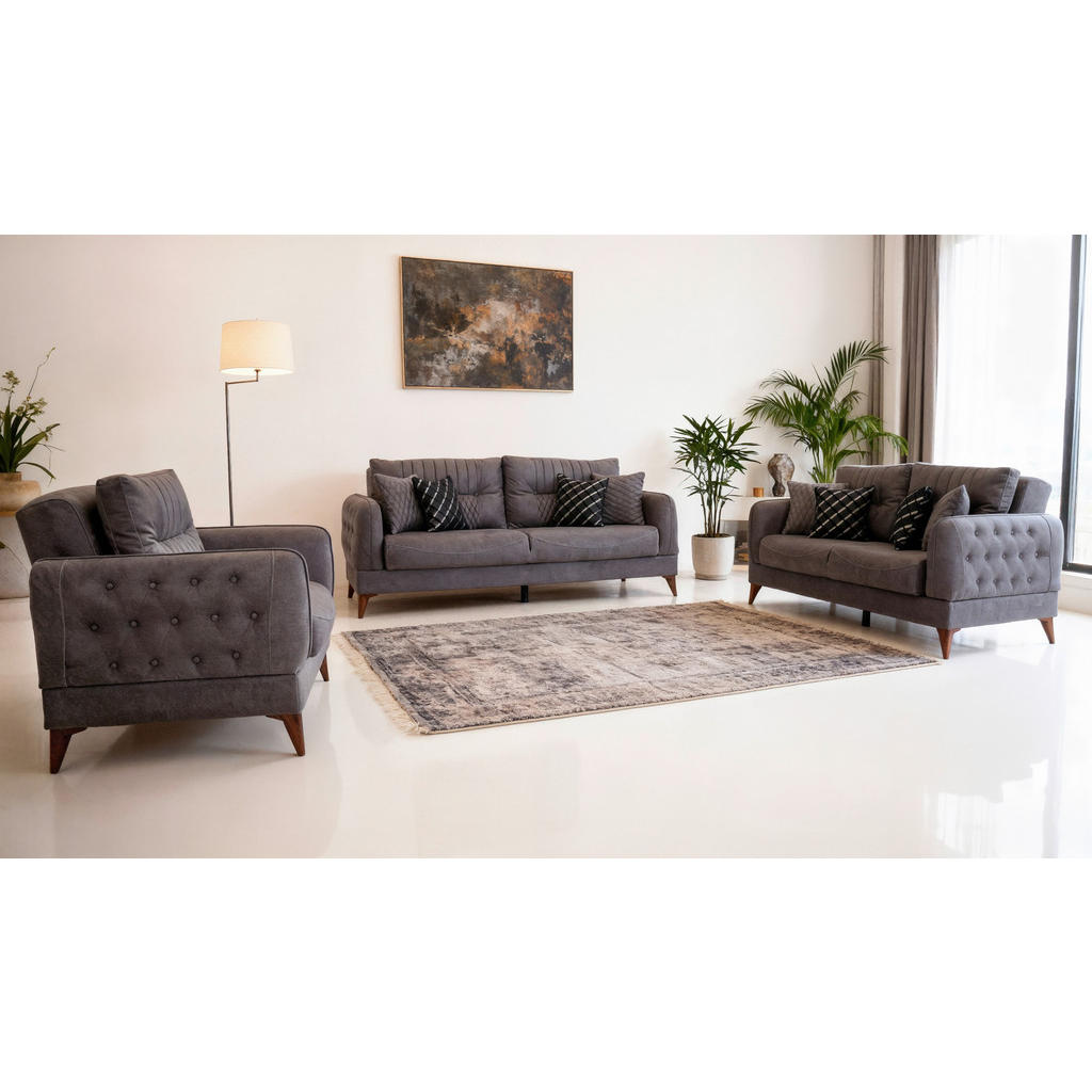 Thumbnail - Sofa 3-2-1 Mislina blaugrau Microfaser