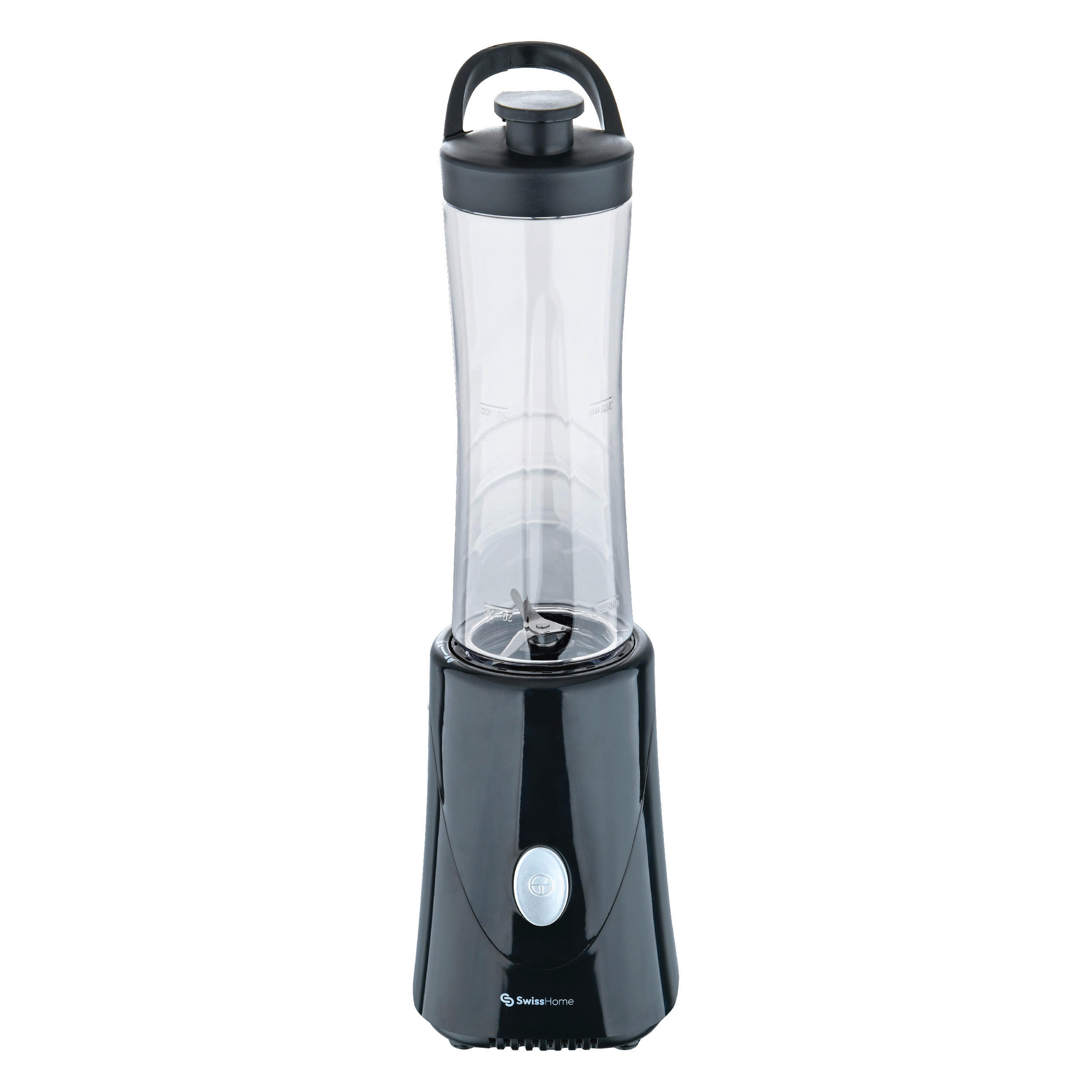 SWISS HOME Reise-Blender schwarz Edelstahl B/H/L: ca. 12x24,5x20,5 cm