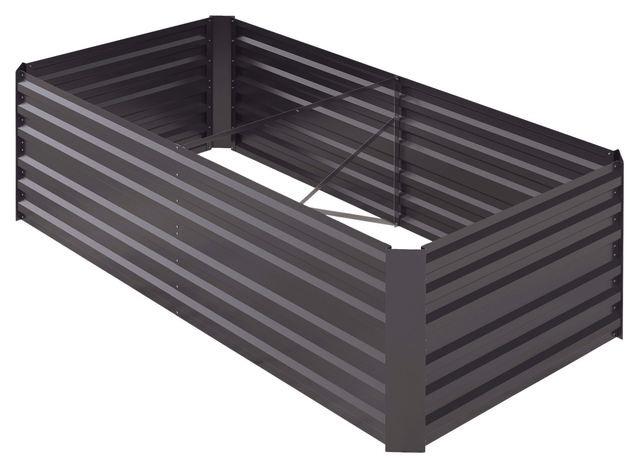 Outsunny Hochbeet dunkelgrau Stahl B/H/L: ca. 90x59x180 cm