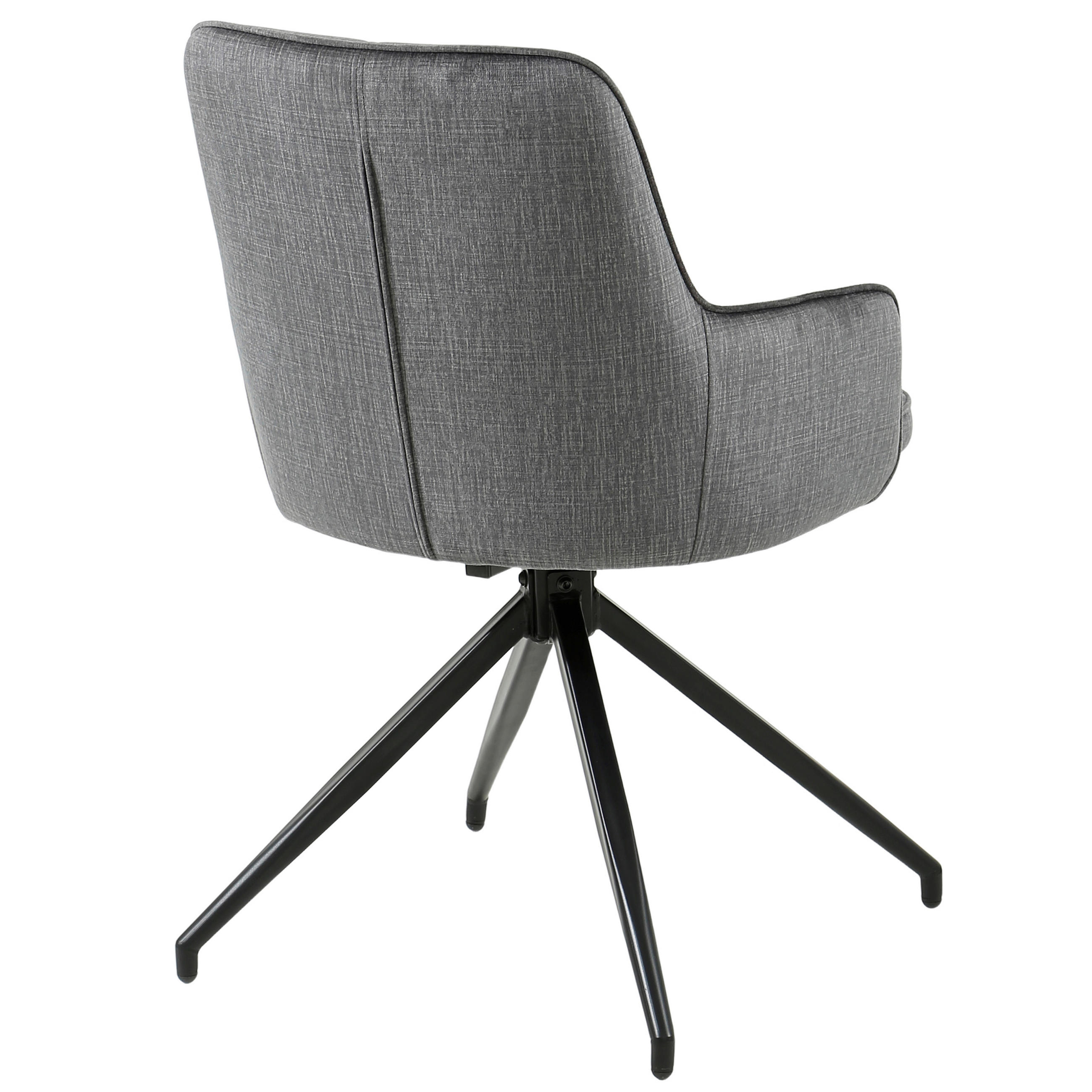 Thumbnail - Armlehnstuhl Magda grau schwarz Samtoptik Metall B/H/T: ca. 50x86x50 cm