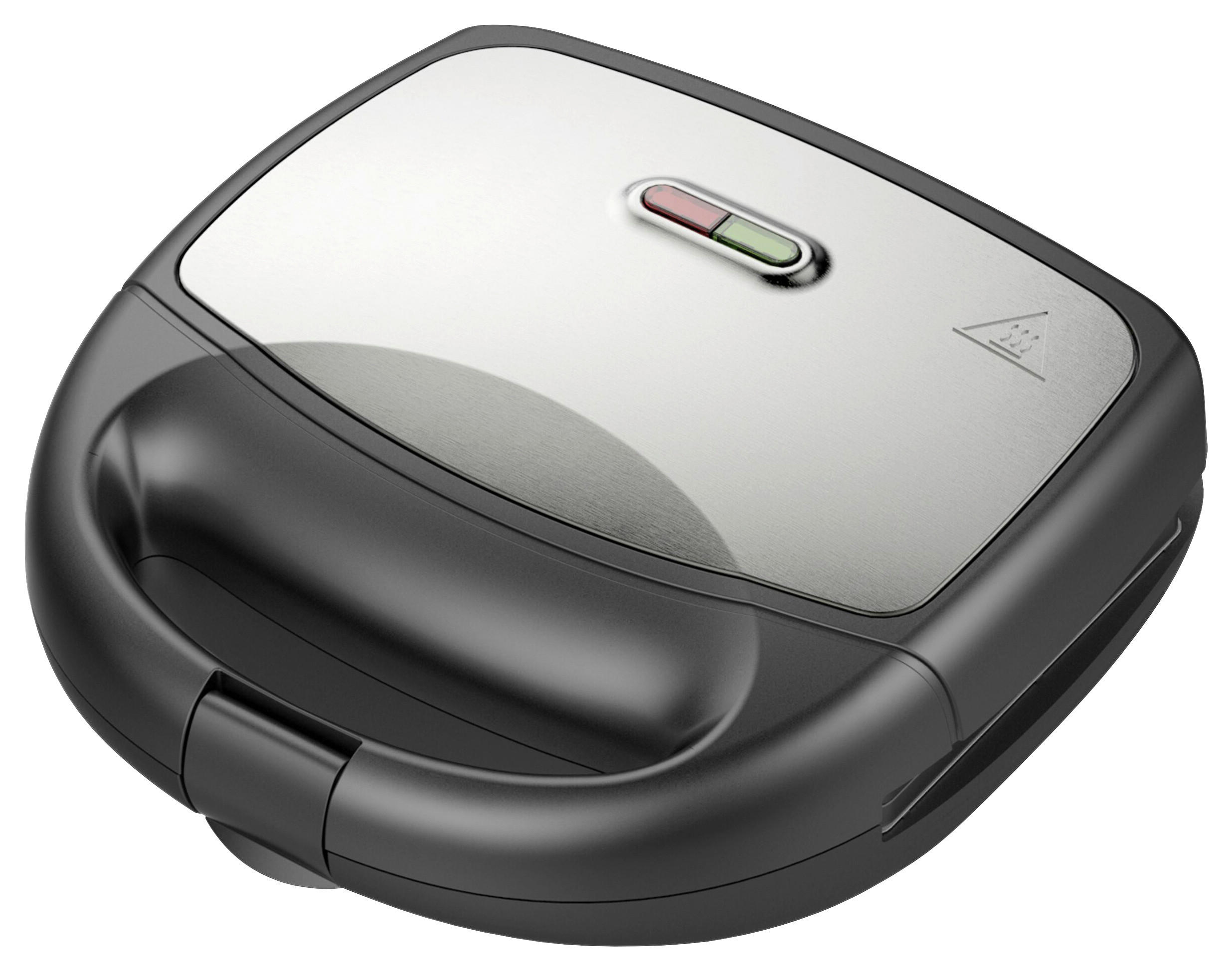 Emerio Sandwichtoaster silber schwarz Metall Kunststoff B/H/L: ca. 22x9,6x23,2 cm