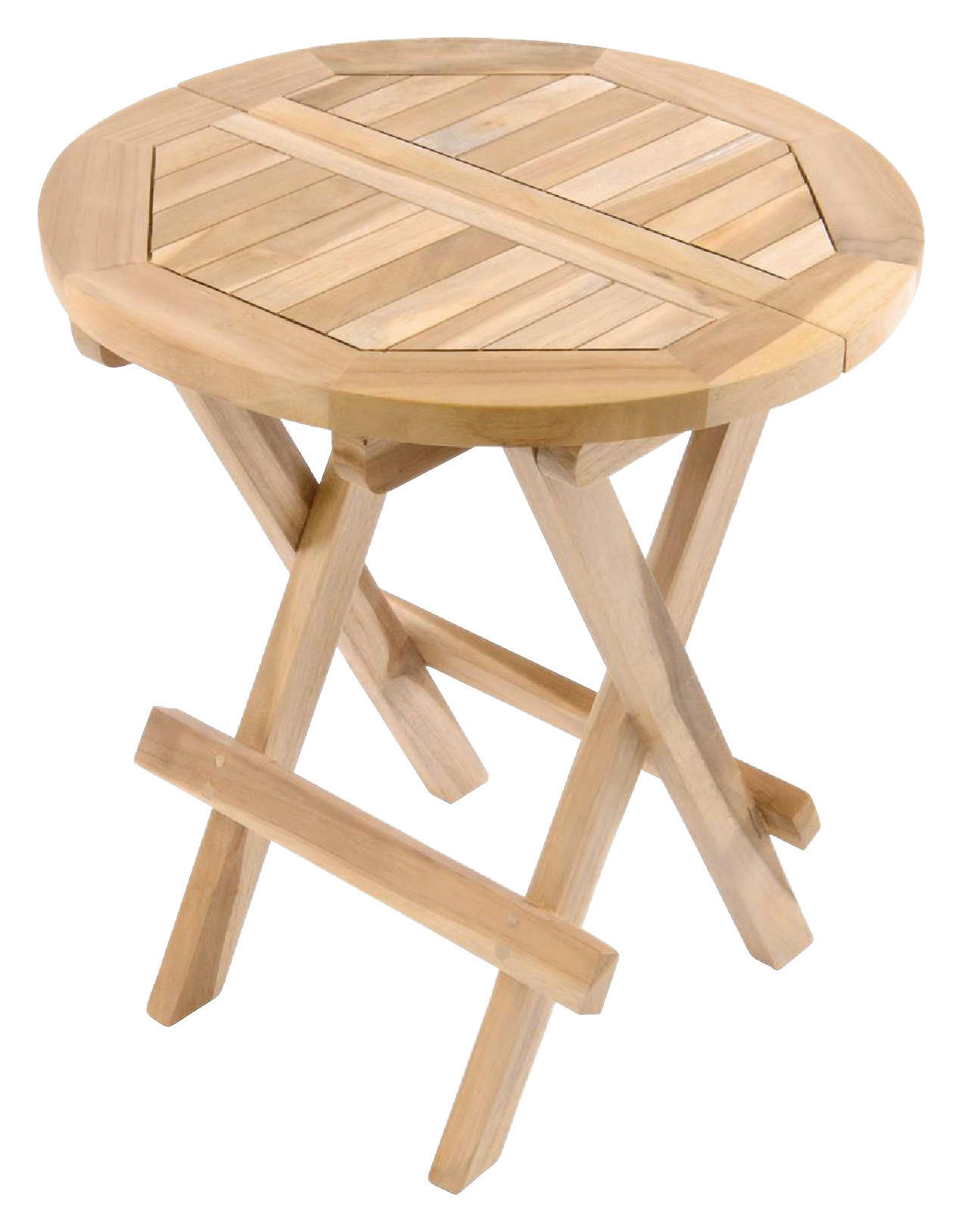 VCM Beistelltisch braun Holz H/D: ca. 46x40 cm
