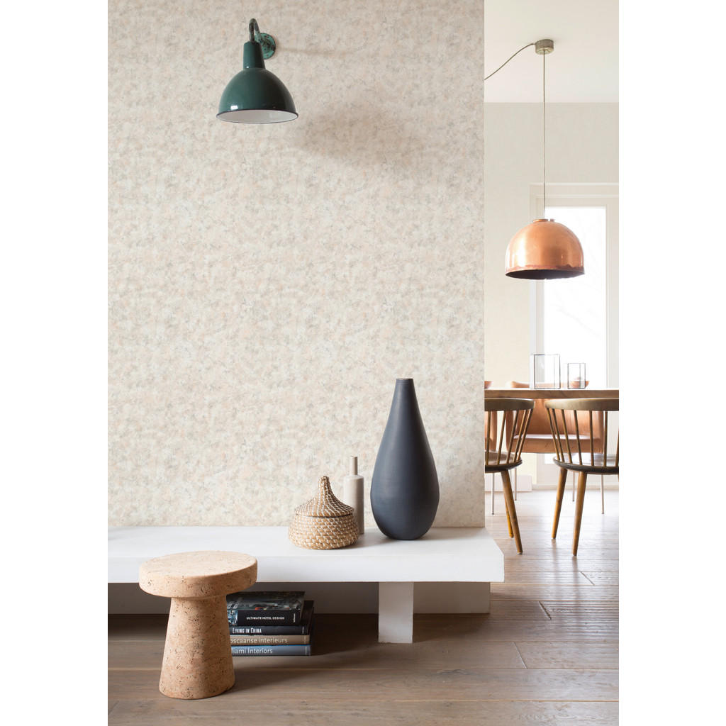 Thumbnail - Papiertapete Struktur grau beige weiß B/L: ca. 53x1005 cm