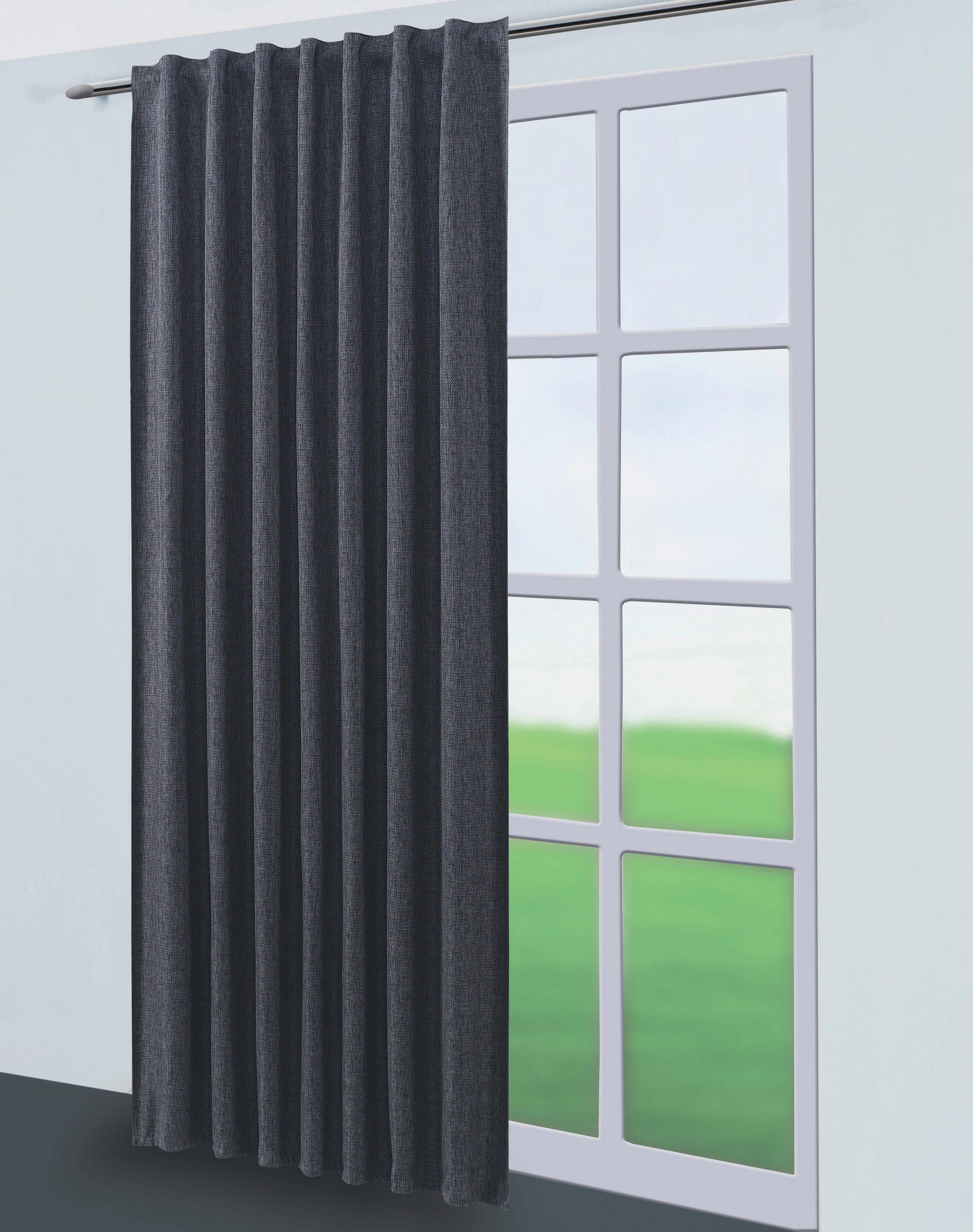 Thumbnail - Verdunklungsvorhang Inci grau B/L: ca. 140x245 cm