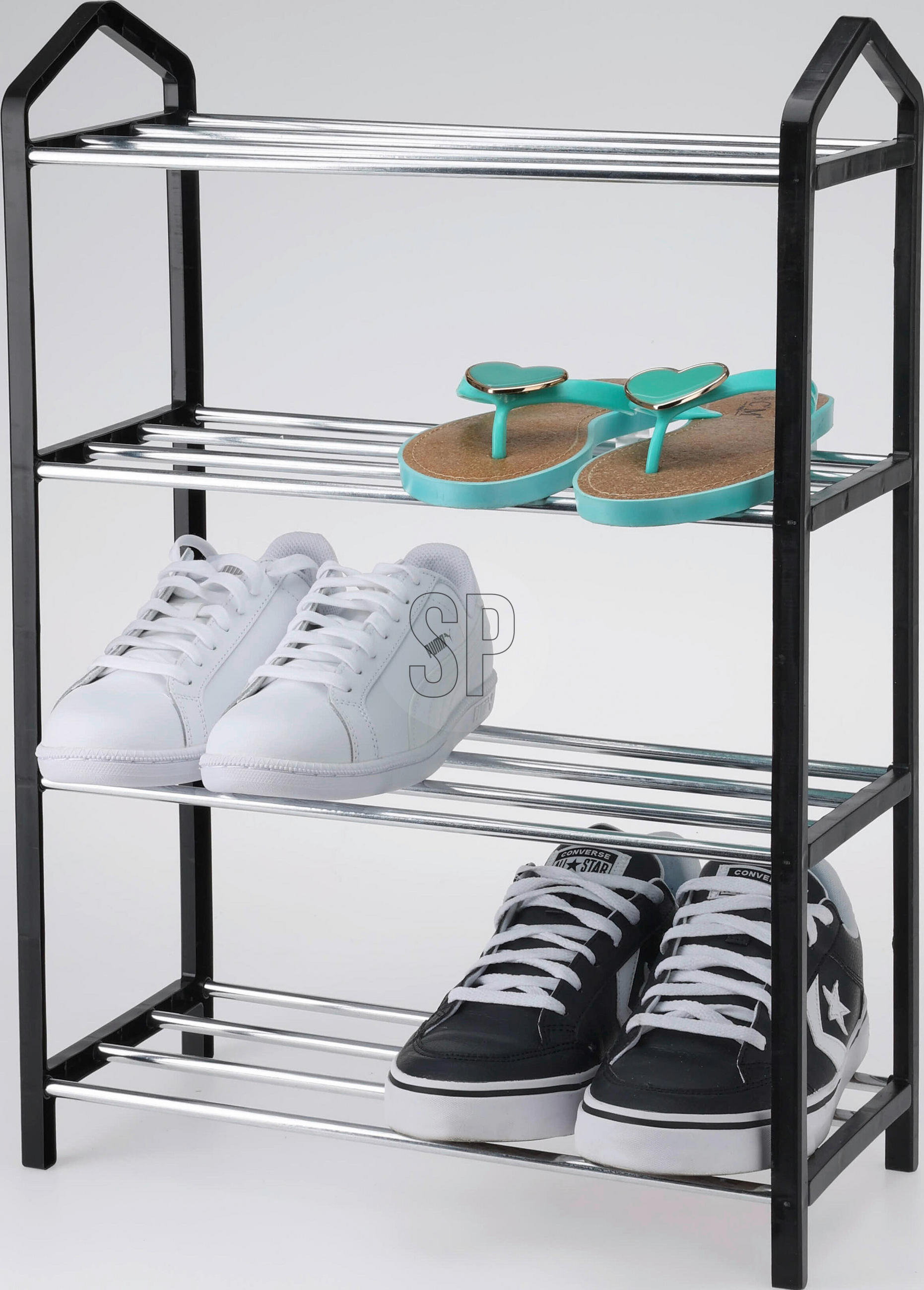 Thumbnail - Schuhregal schwarz Eisen B/H/L: ca. 19,5x3,5x59,5 cm