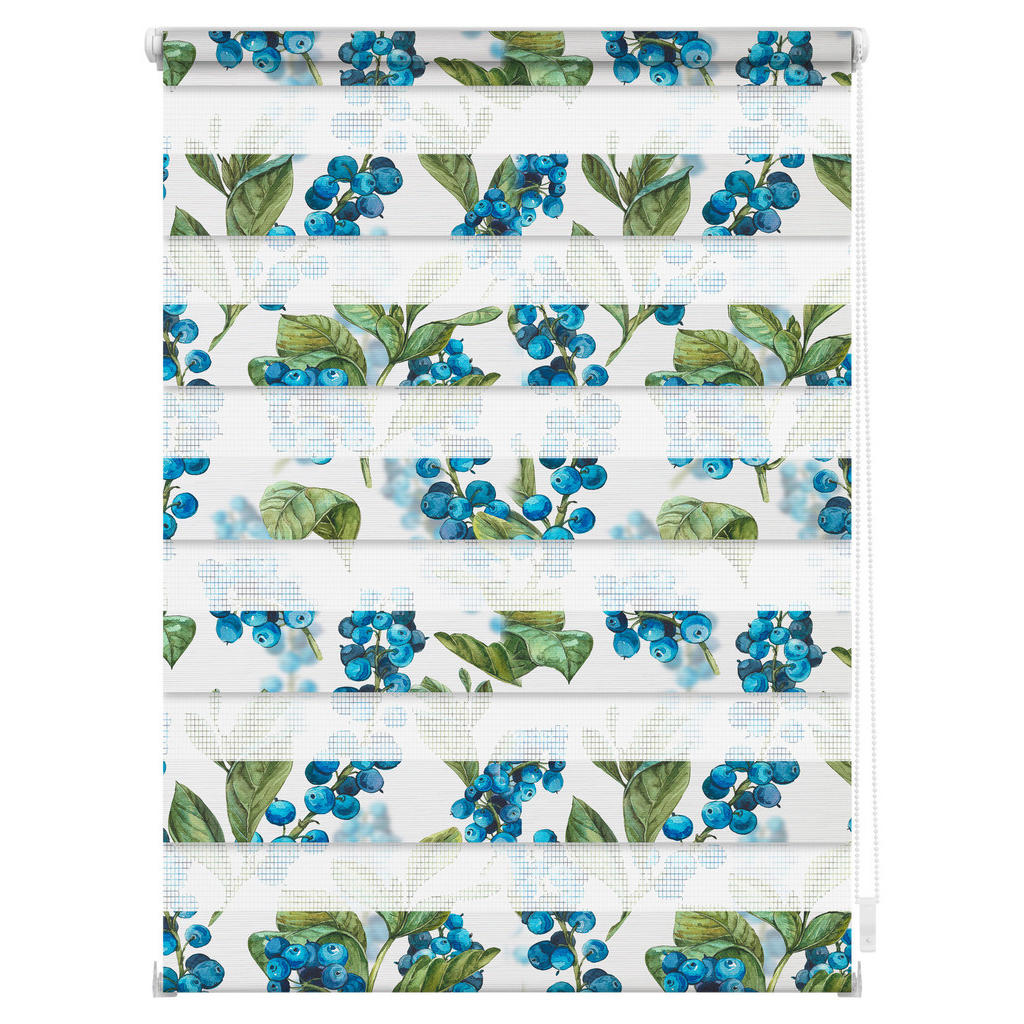 Thumbnail - LICHTBLICK Doppelrollo Duo Heidelbeere blau B/T: ca. 60x150 cm