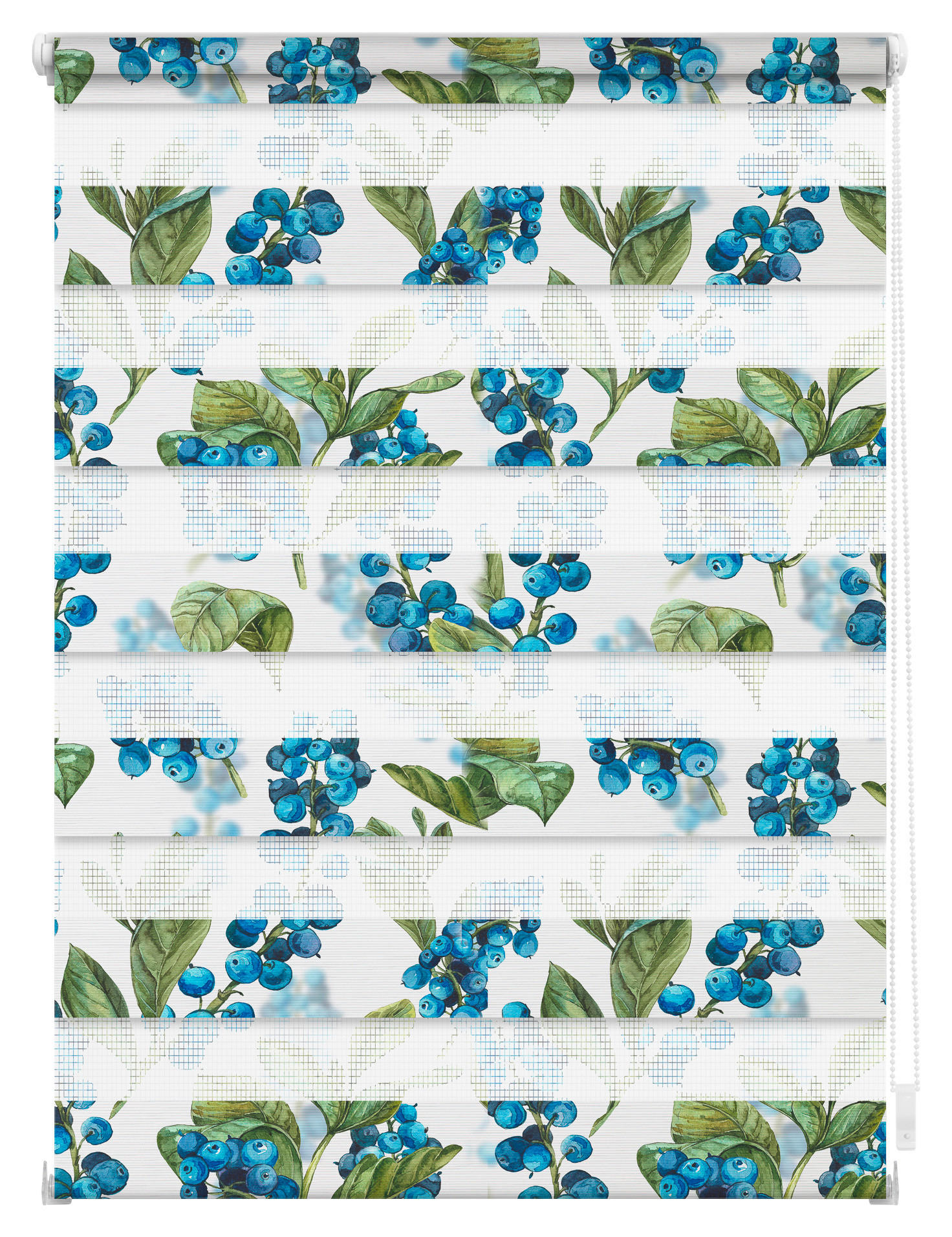 Thumbnail - LICHTBLICK Doppelrollo Duo Heidelbeere blau B/T: ca. 80x150 cm