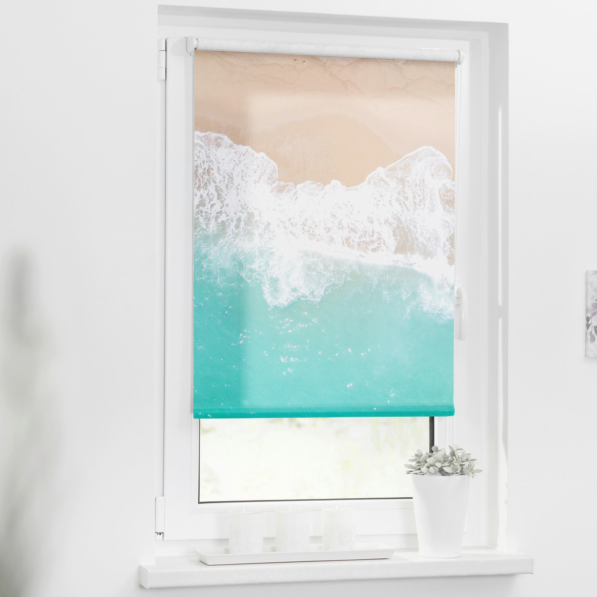 LICHTBLICK Rollo The Beach beige B/L: ca. 45x150 cm