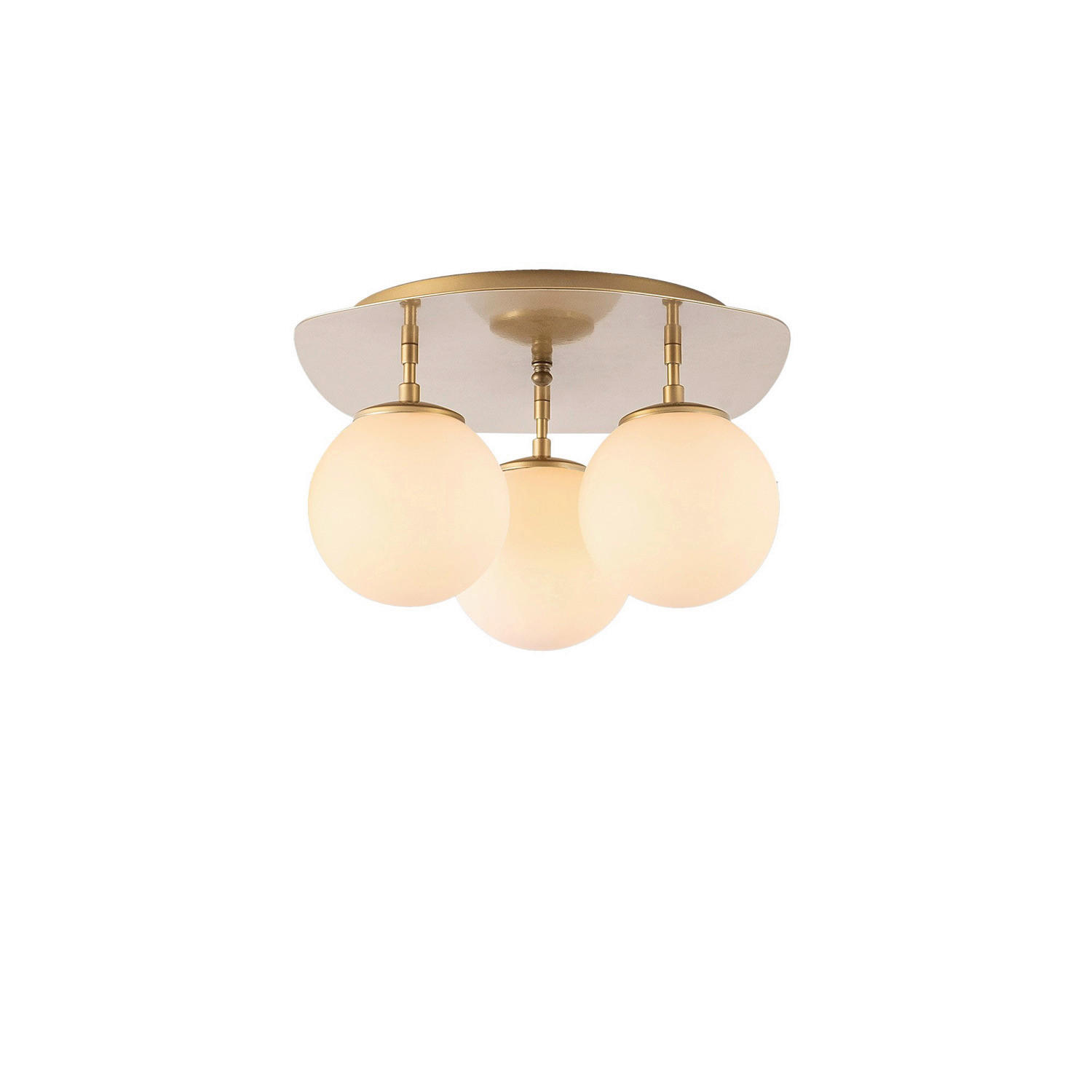 Opviq Deckenleuchte Well-11710 gold Glas B/H/T/L: ca. 37x25x44x37 cm E14 3 Brennstellen