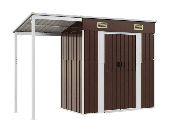 vidaXL Gartenhaus braun B/H/T: ca. 277x181x110,5 cm