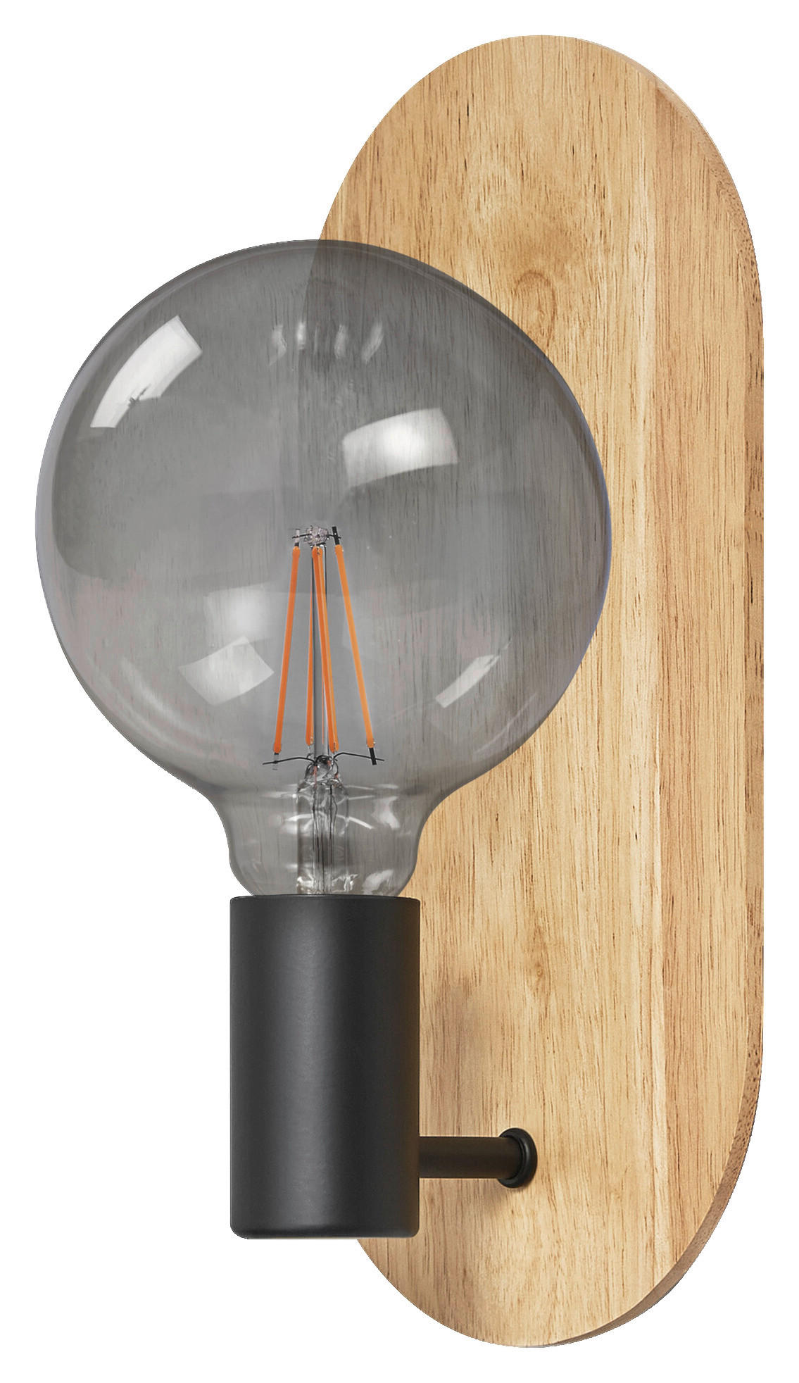 Thumbnail - LEDVANCE Wandleuchte Wood natur schwarz Holz Metall B/H/L: ca. 11x30x15 cm E27