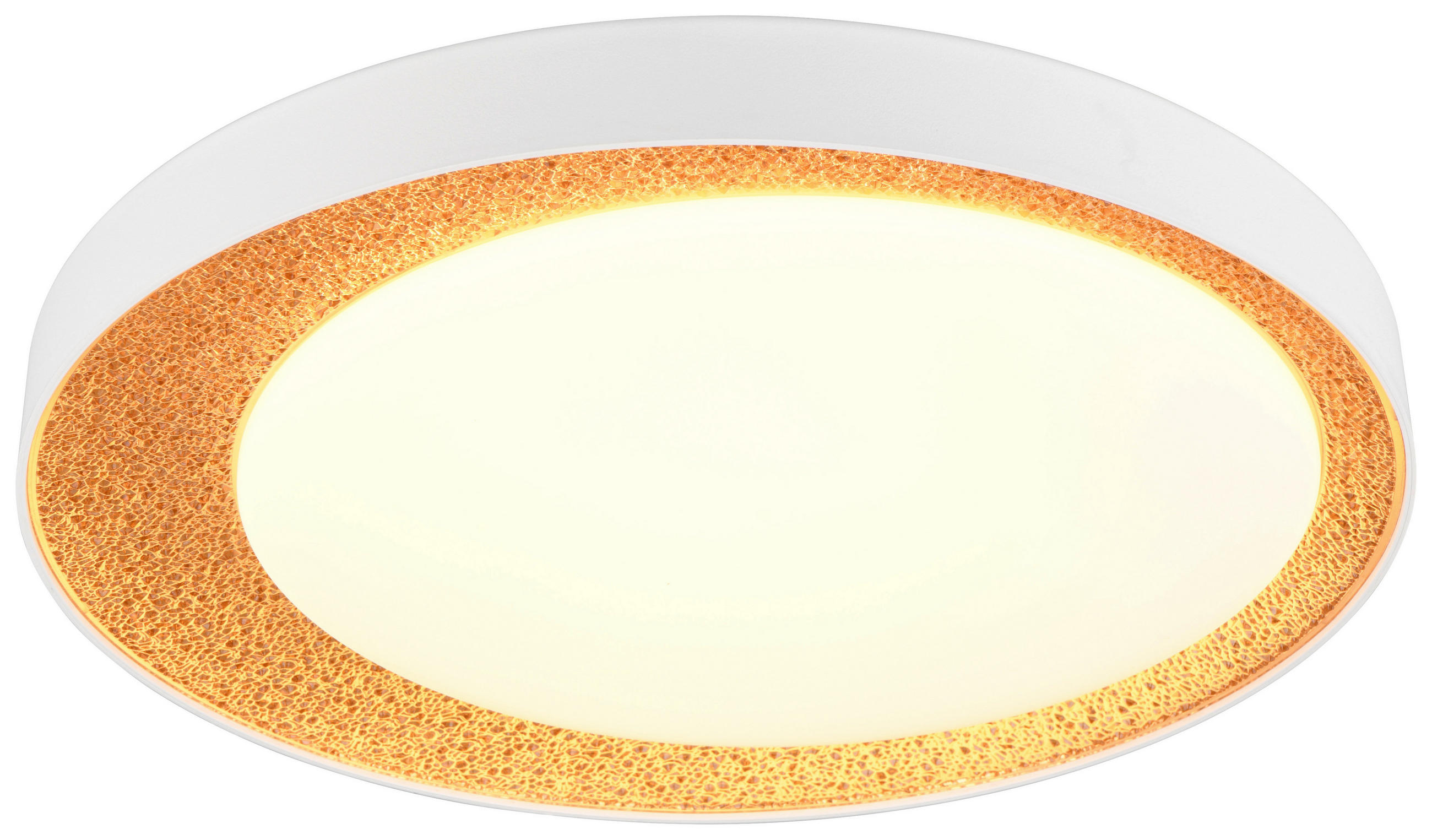 Reality LED-Deckenleuchte Aleta weiß gold Kunststoff H/D: ca. 8x45 cm