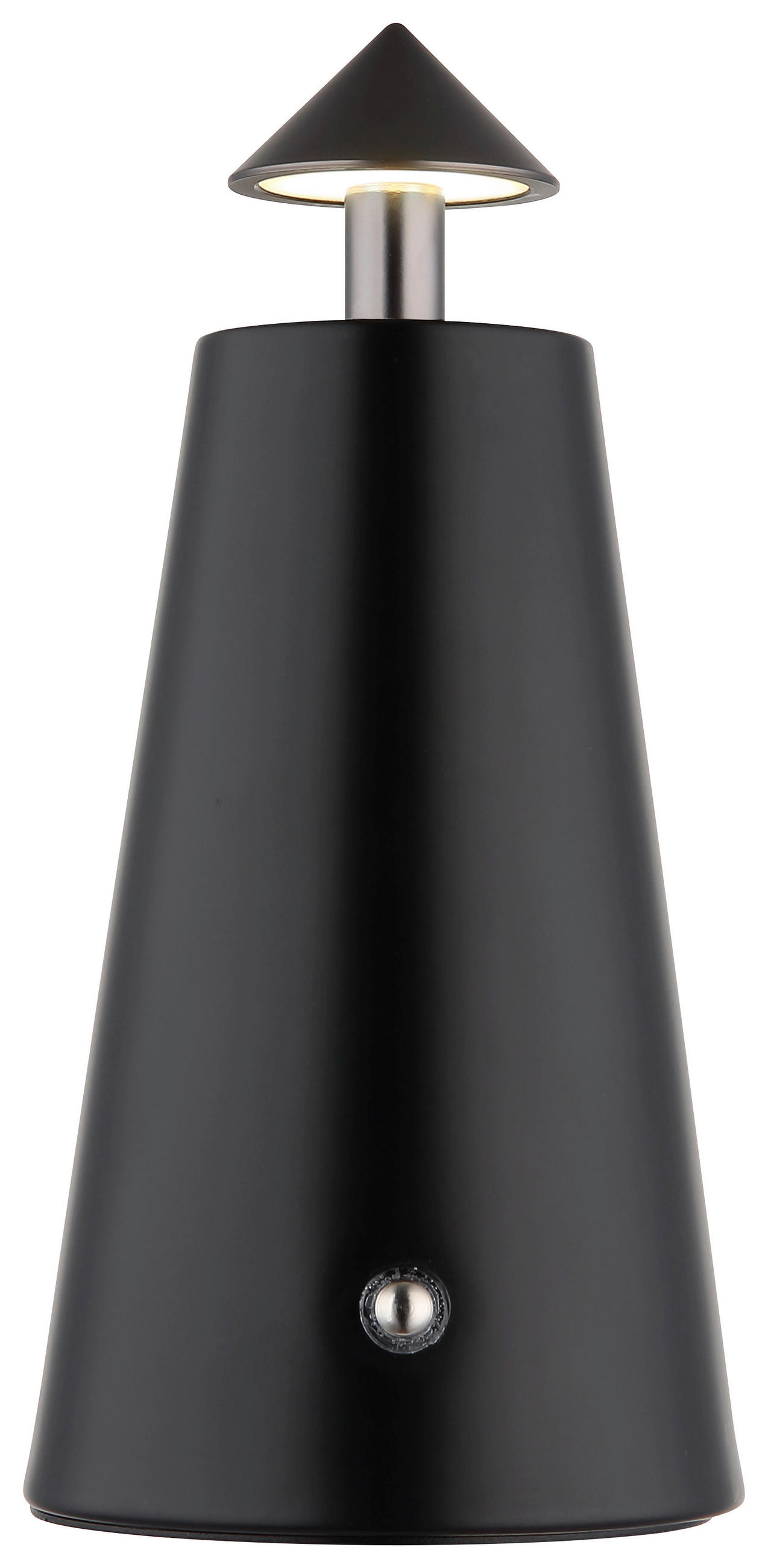 GLOBO LED-Tischleuchte mattschwarz Chrom Metall Kunststoff Stein H/D: ca. 19x9 cm 1 Brennstellen