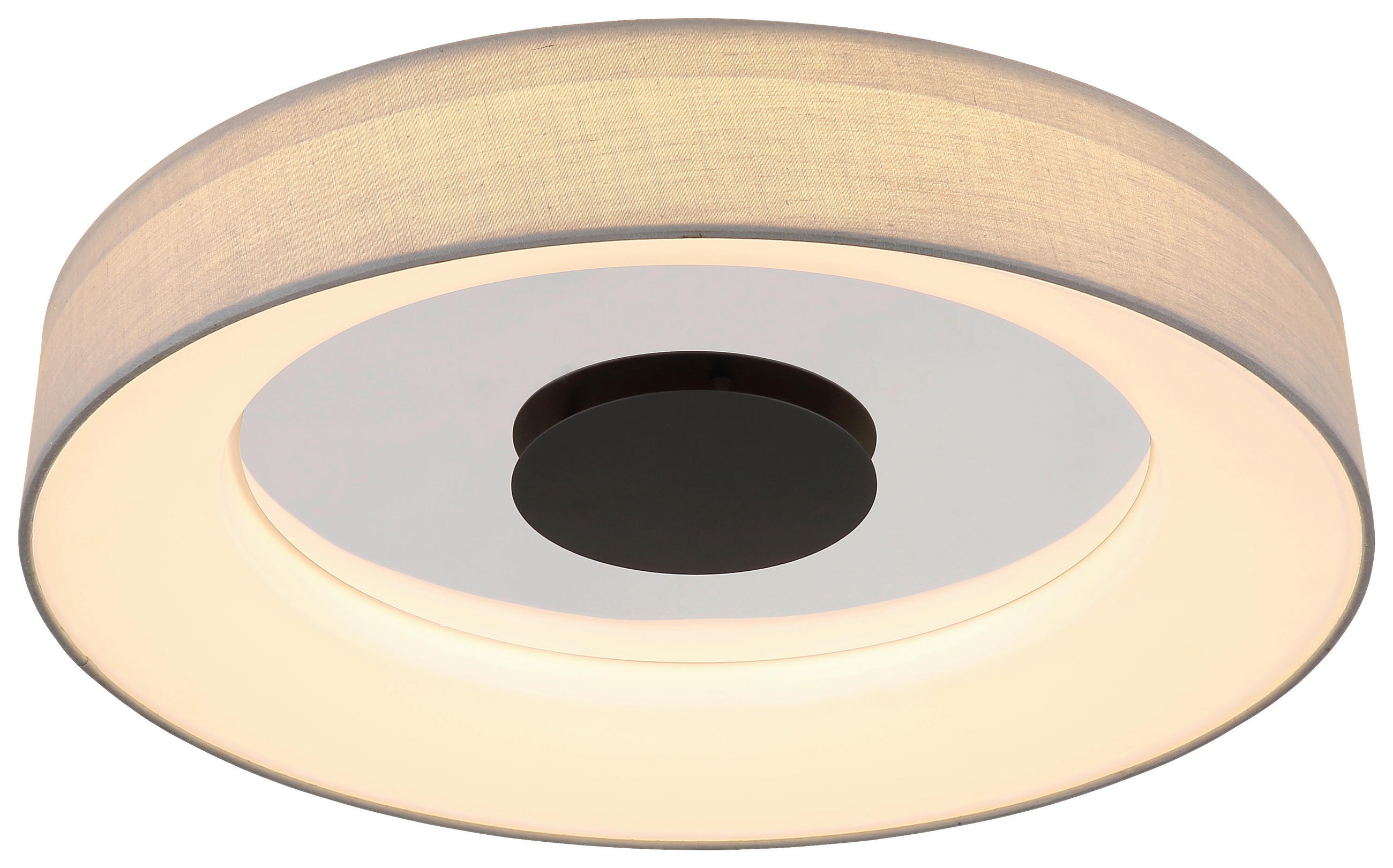 GLOBO LED-Deckenleuchte 48372-30 mattschwarz weiß grau Metall Textil H/D: ca. 9,8x46,8 cm