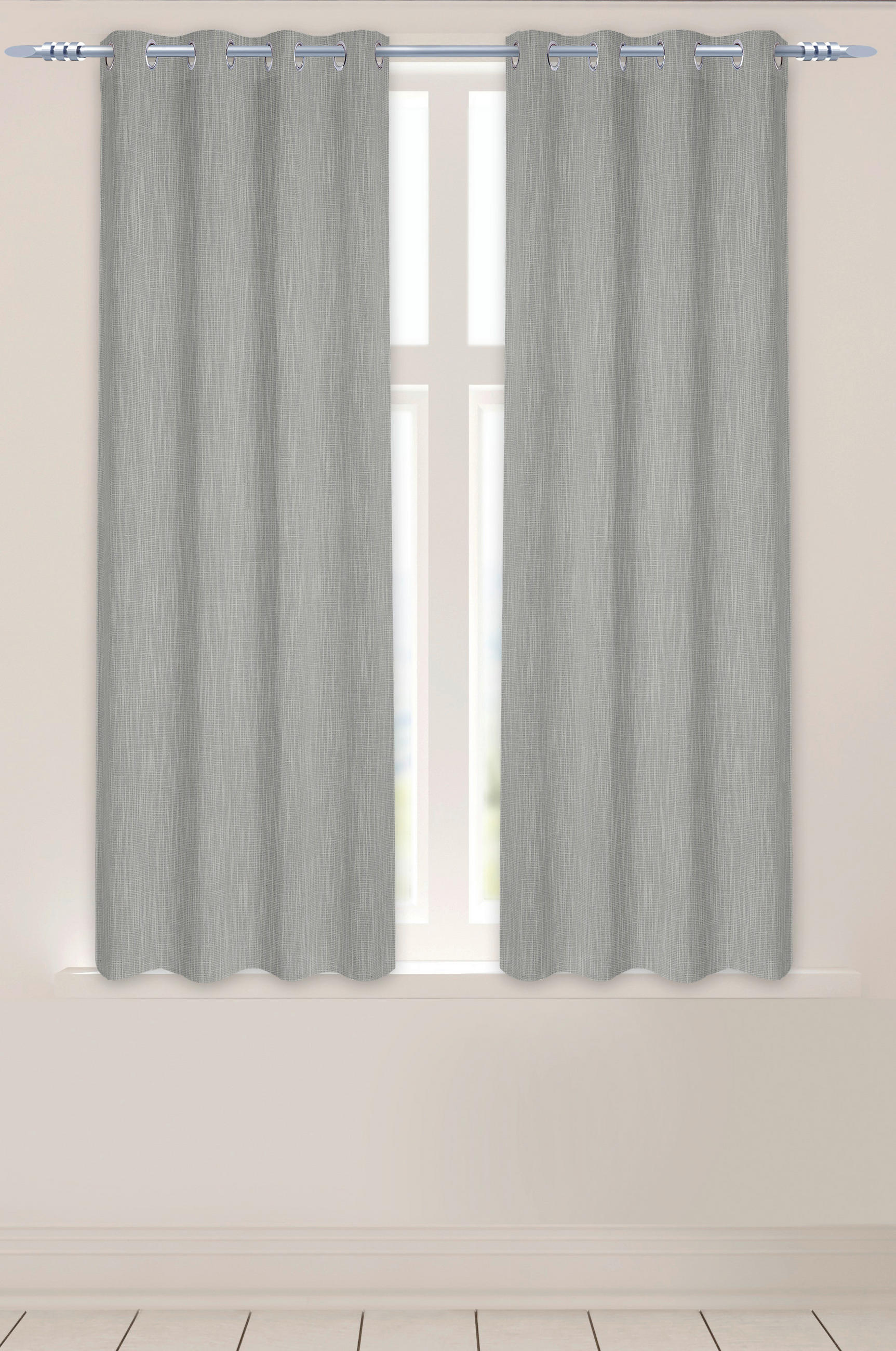 Ösenvorhang Savina champagner B/L: ca. 140x175 cm