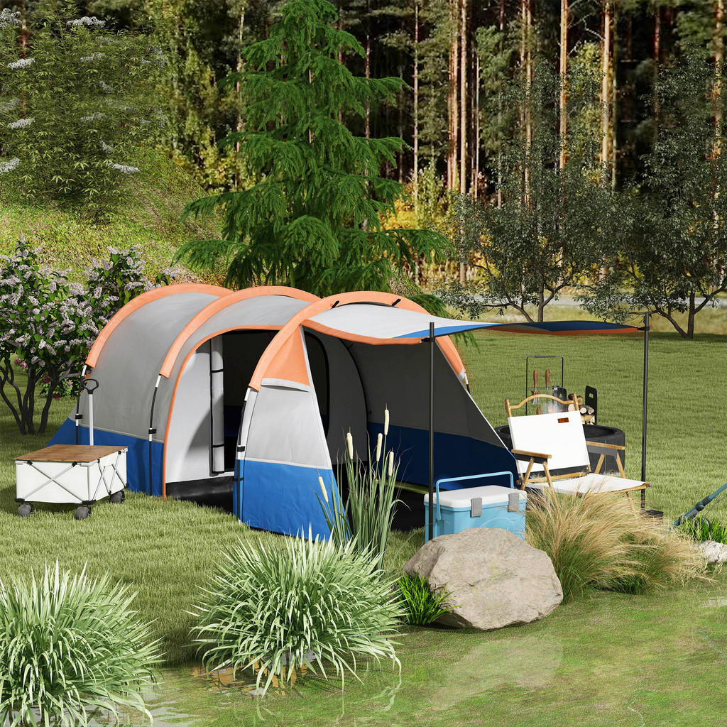 Thumbnail - Outsunny Campingzelt orange Stahl B/H/L: ca. 200x150x420 cm