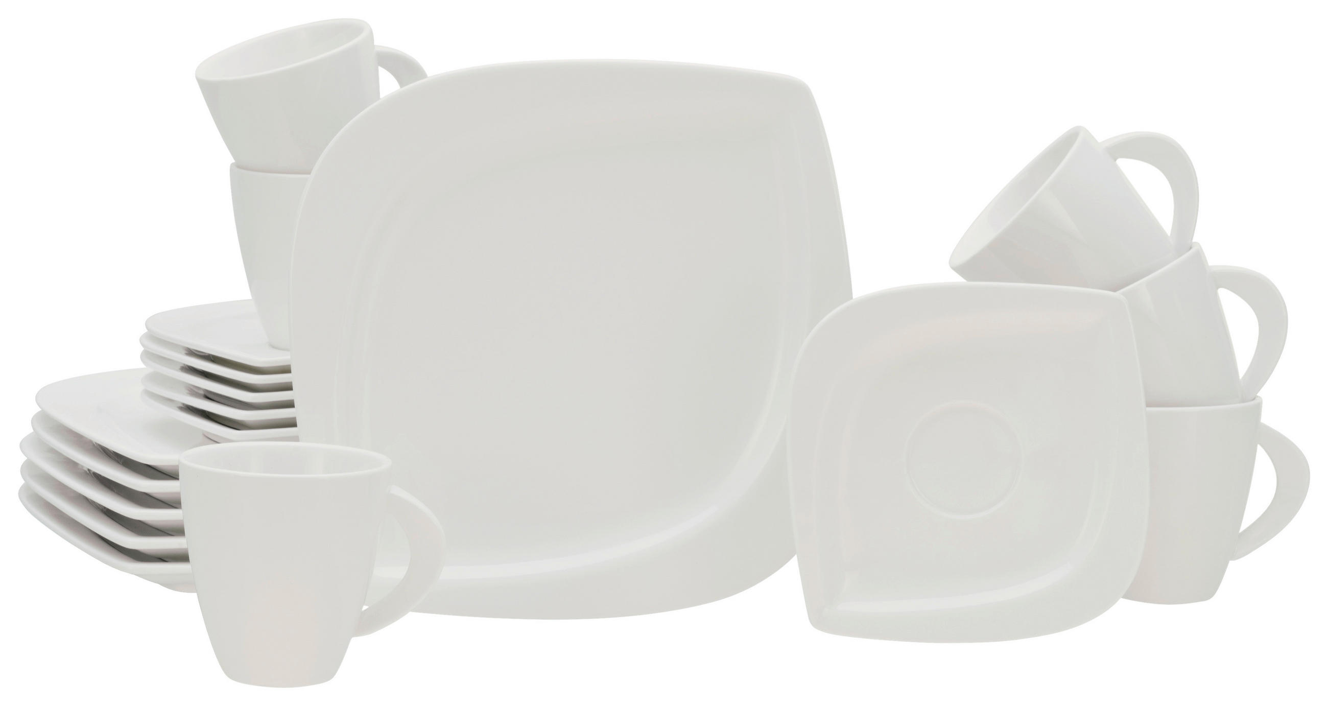 CreaTable Kaffeeservice Melbourne creme Porzellan 18 tlg.