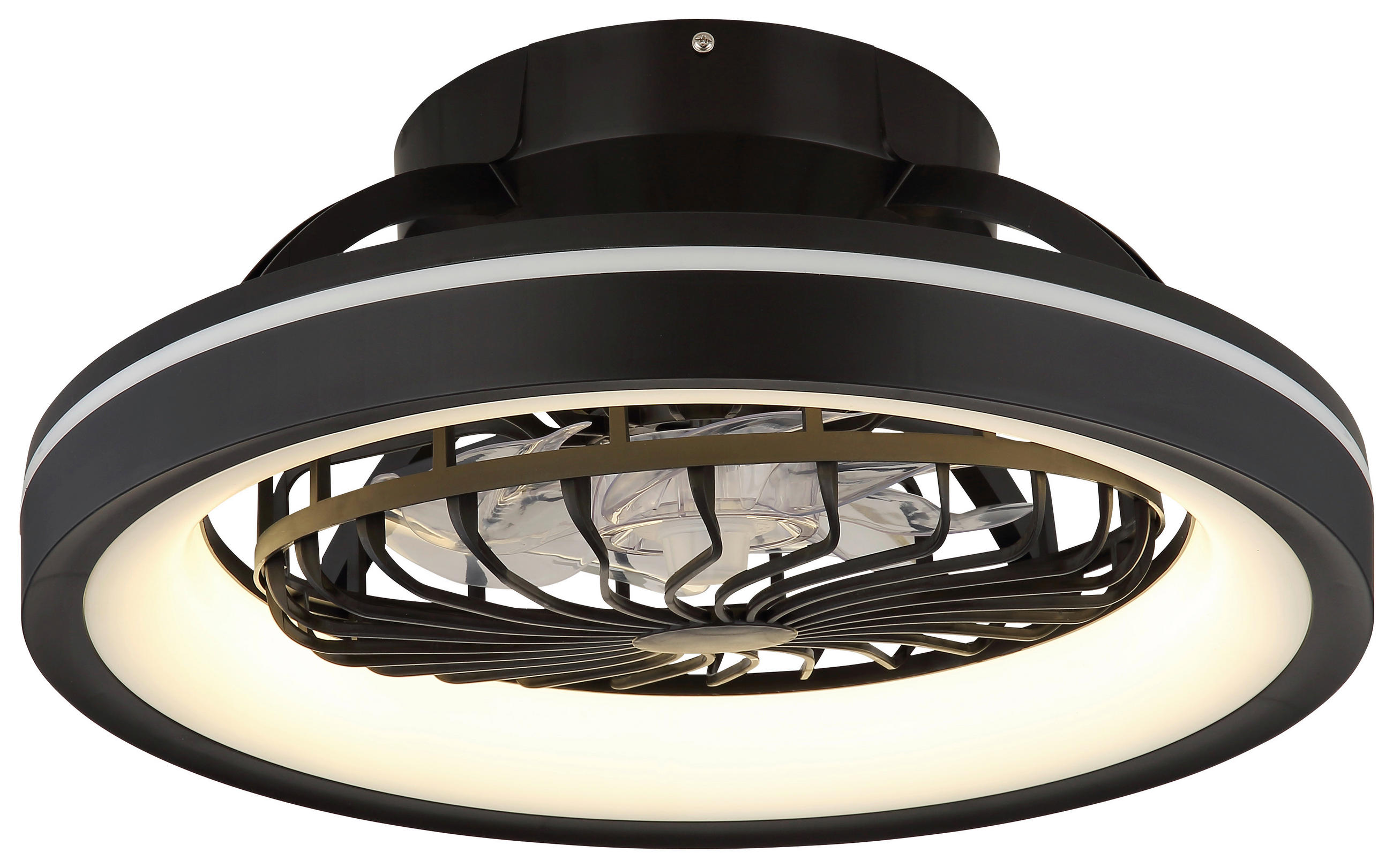 GLOBO LED-Deckenventilator DEANNE 3665 Opal schwarz H/D: ca. 20x48 cm max. 40 W