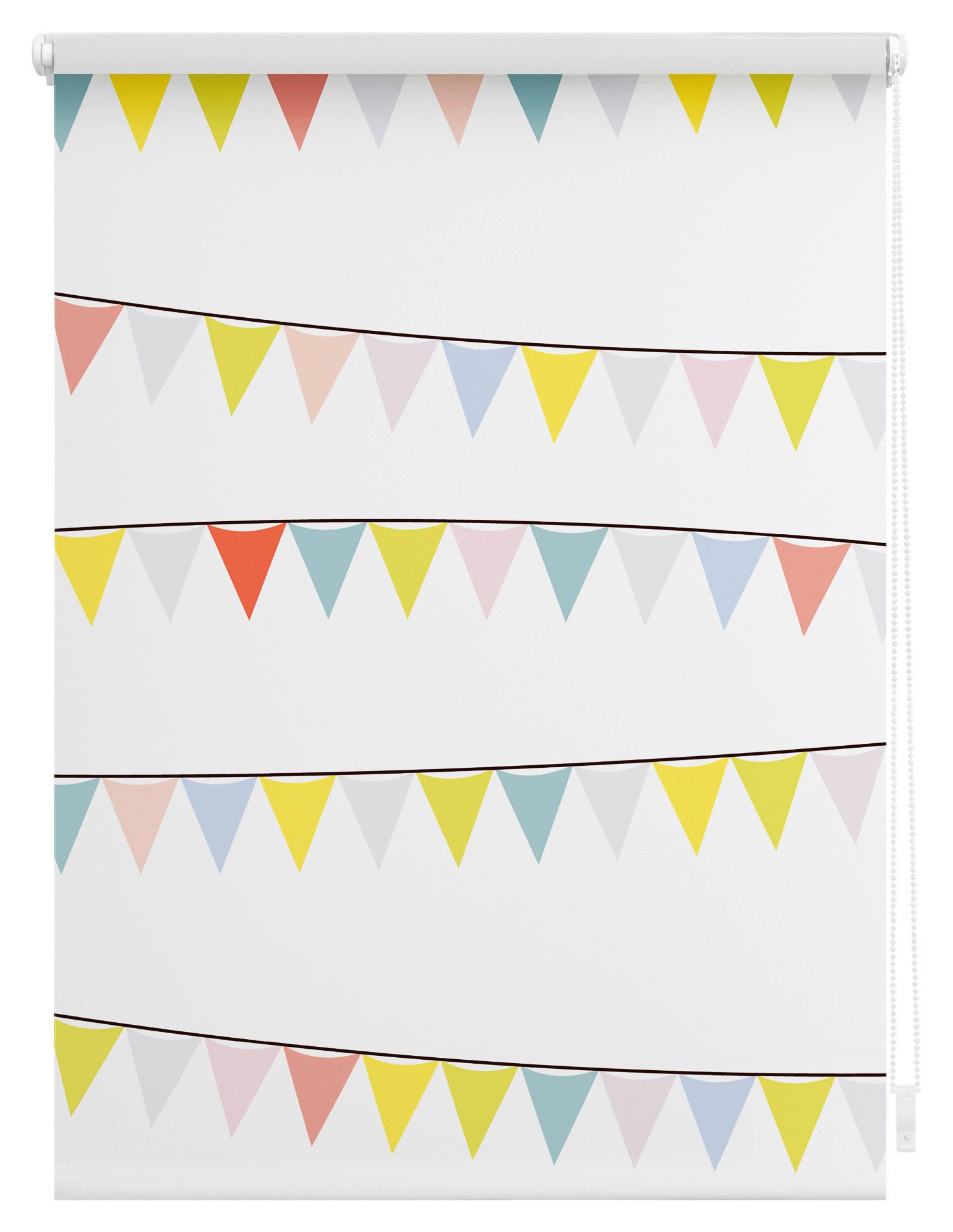 Thumbnail - LICHTBLICK Verdunkelungsrollo Wimpelkette bunt B/L: ca. 80x150 cm