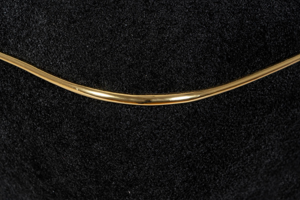 Thumbnail - 360 Living Hocker Contessa 110 schwarz gold B/H/T: ca. 60x42,5x60 cm