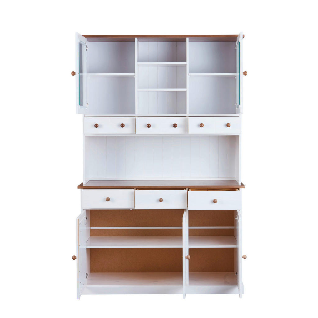 Buffet Westerland weiß lackiert Kiefer B/H/T: ca. 131x205x45 cm Buffet Westerland weiß lackiert Kiefer B/H/T: ca. 131x205x45 cm