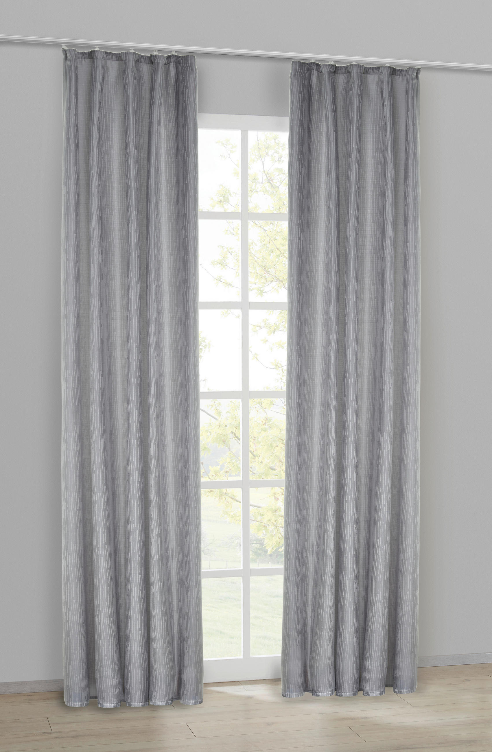 silver edition Dekovorhang Tessin silber B/L: ca. 140x245 cm