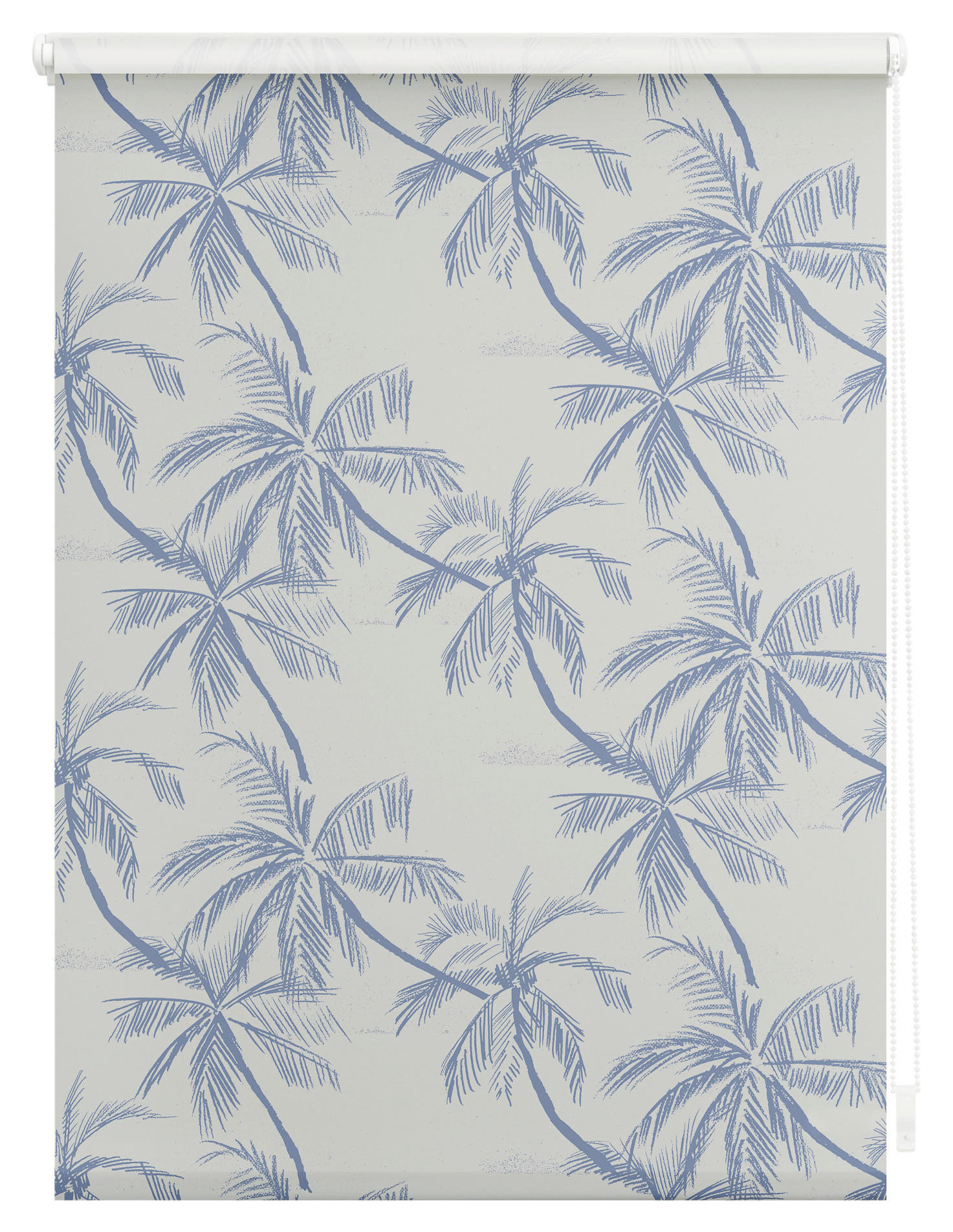 Thumbnail - LICHTBLICK Verdunkelungsrollo Blueprint Palms blau B/L: ca. 120x150 cm