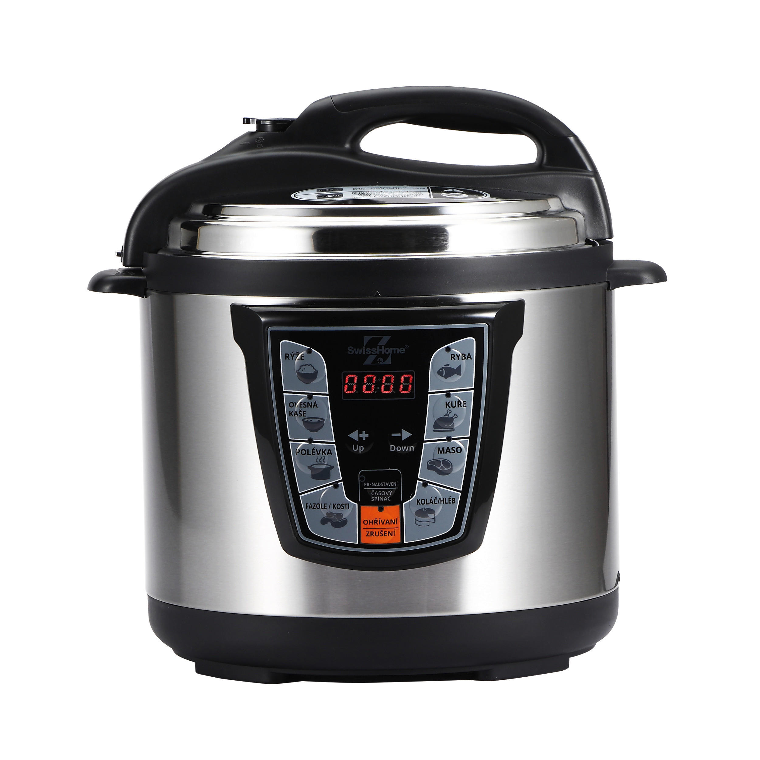 SWISS HOME Schnellkochtopf LOW COOKER schwarz Edelstahl