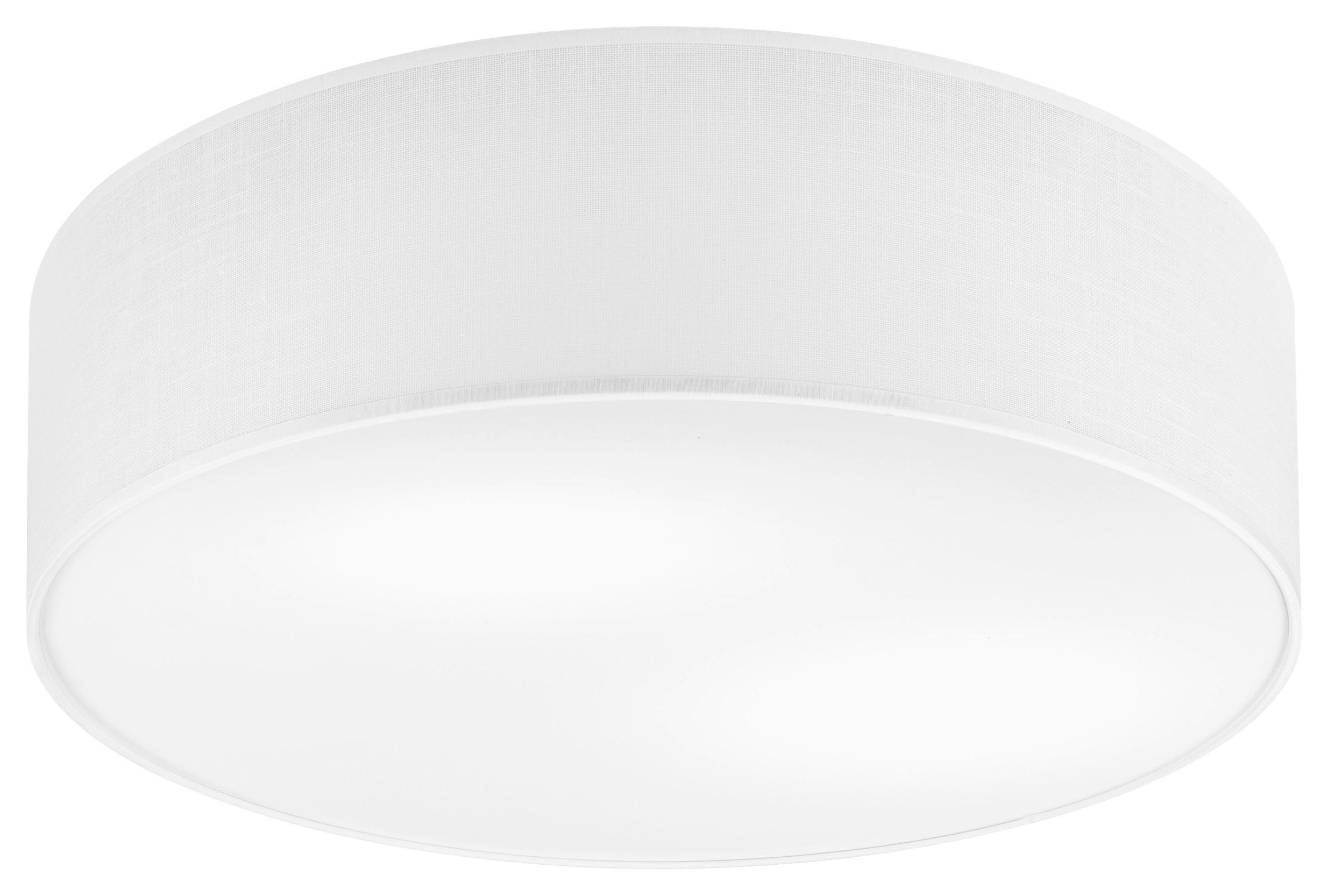 Lamkur Deckenleuchte VIVIAN 48499 weiß Kunststoff Textil PVC H/L: ca. 13x45 cm E27 2 Brennstellen