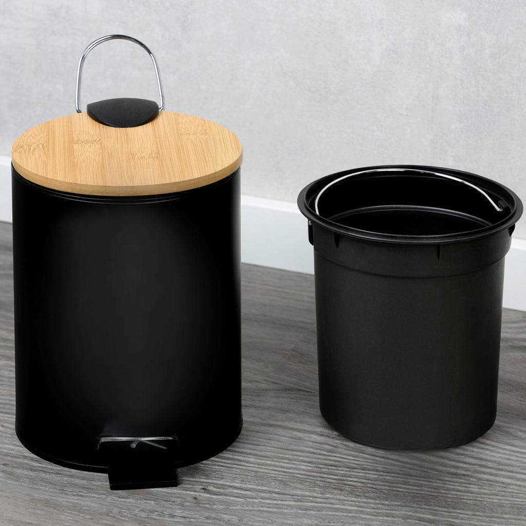 Thumbnail - Kosmetikeimer schwarz Kunststoff B/H/L: ca. 17x24x17 cm ca. 3 l