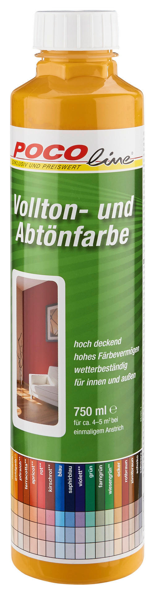 POCOline Vollton- und Abtönfarbe ocker ca. 0,75 l