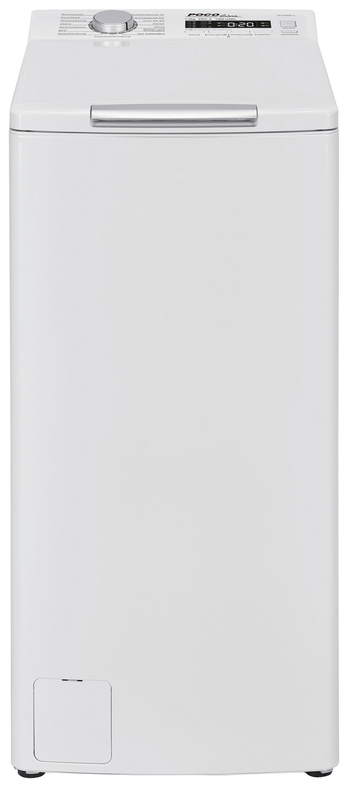 POCOline Waschmaschine-Toploader WV75AW13 weiß B/H/T: ca. 40x87,5x61 cm ca. 7,5 kg