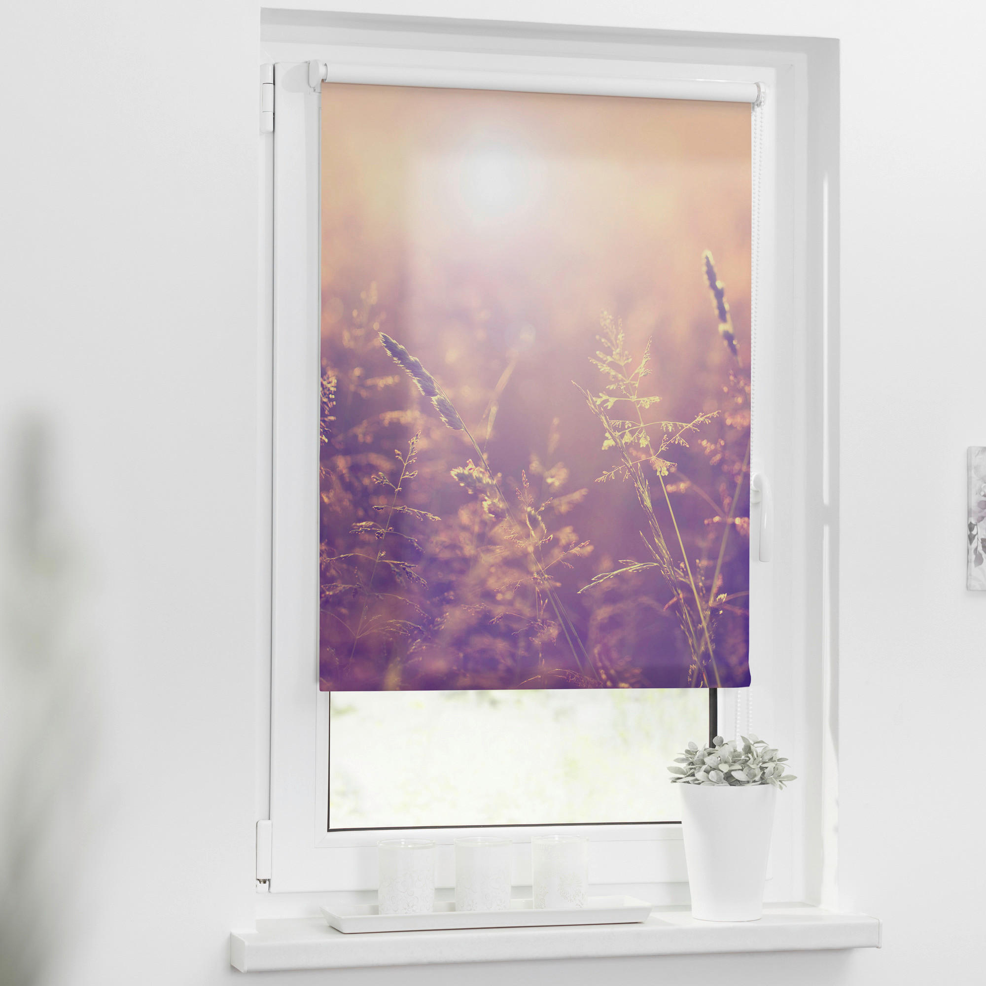 LICHTBLICK Verdunkelungsrollo Sommerabend orange B/L: ca. 100x150 cm