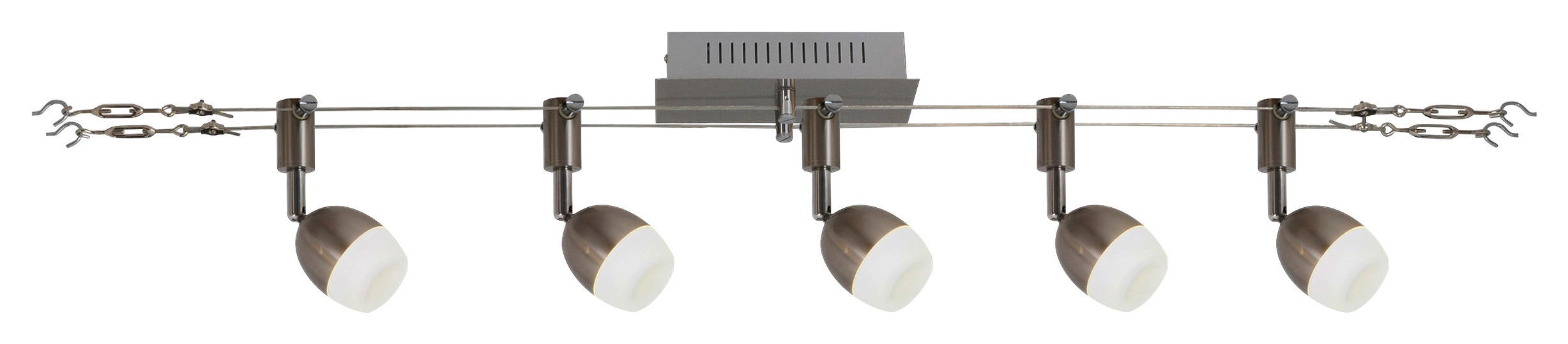 Näve Leuchten LED-Leuchten 1250942 stahlfarbig Kunststoff Metall B/H/T: ca. 6x12x50 cm 5 Brennstellen