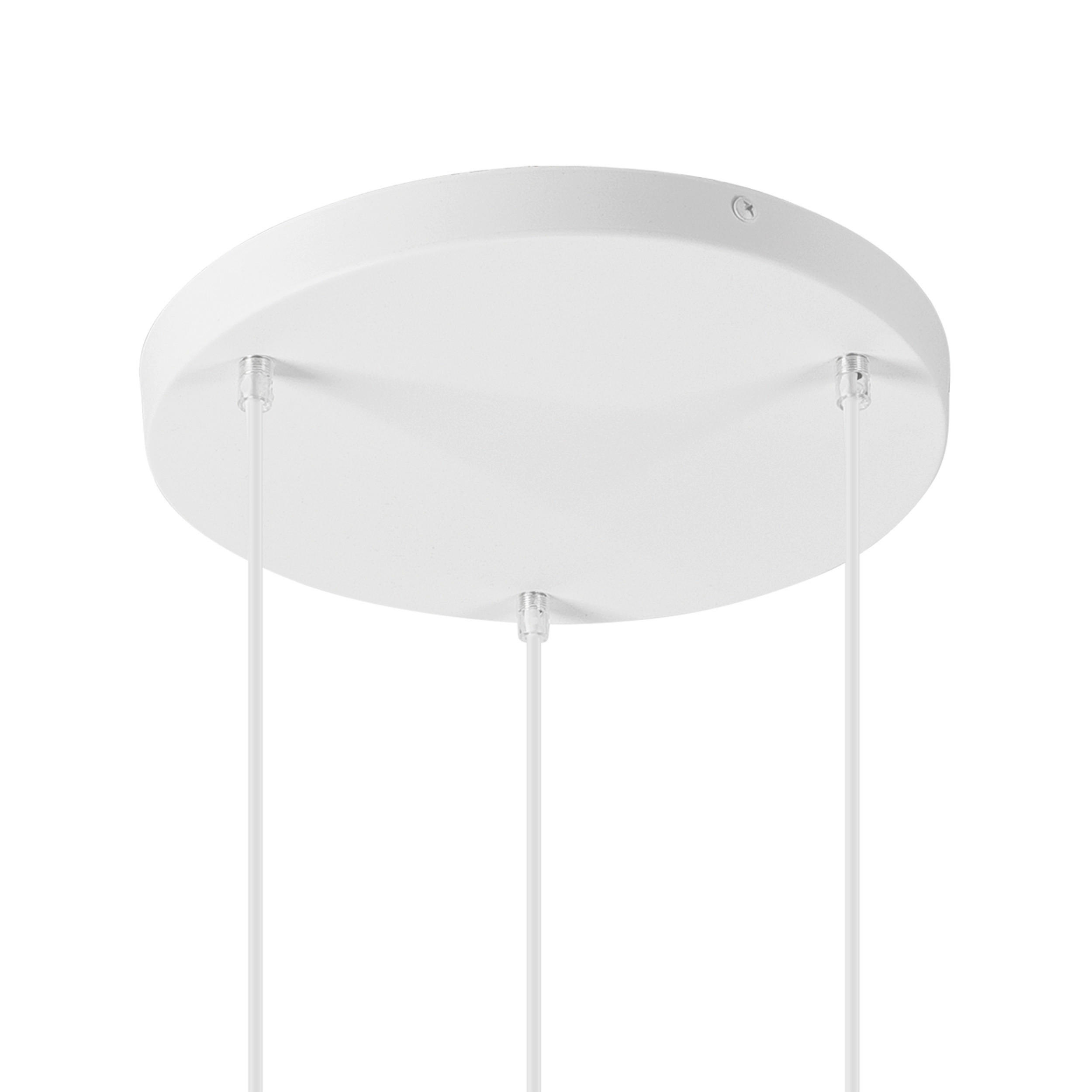 Thumbnail - Lamkur Hängeleuchte Eiche weiß Stahl Holz B/H/L: ca. 34x100x34 cm E27 3 Brennstellen