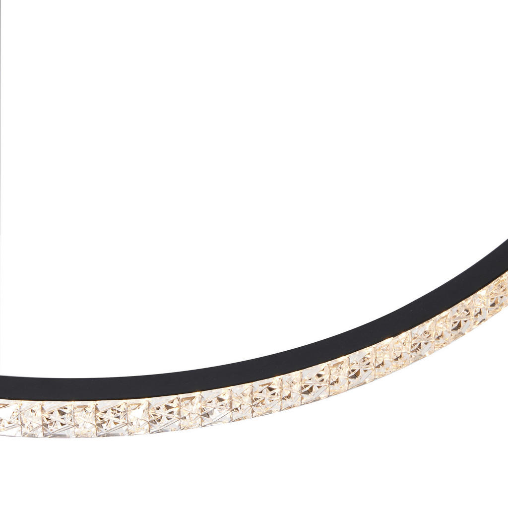 Thumbnail - POCOline LED-Deckenleuchte Mica mattschwarz Metall Acryl B/H/L: ca. 50x12,5x77,5 cm