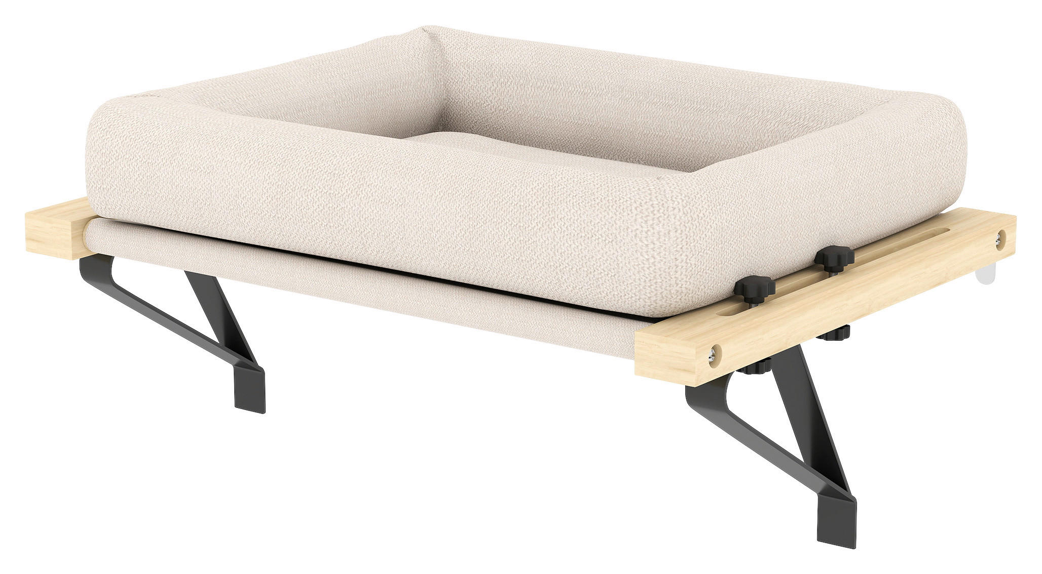 PawHut Katzenbett cremeweiß Polyester B/H/L: ca. 36x24x50 cm