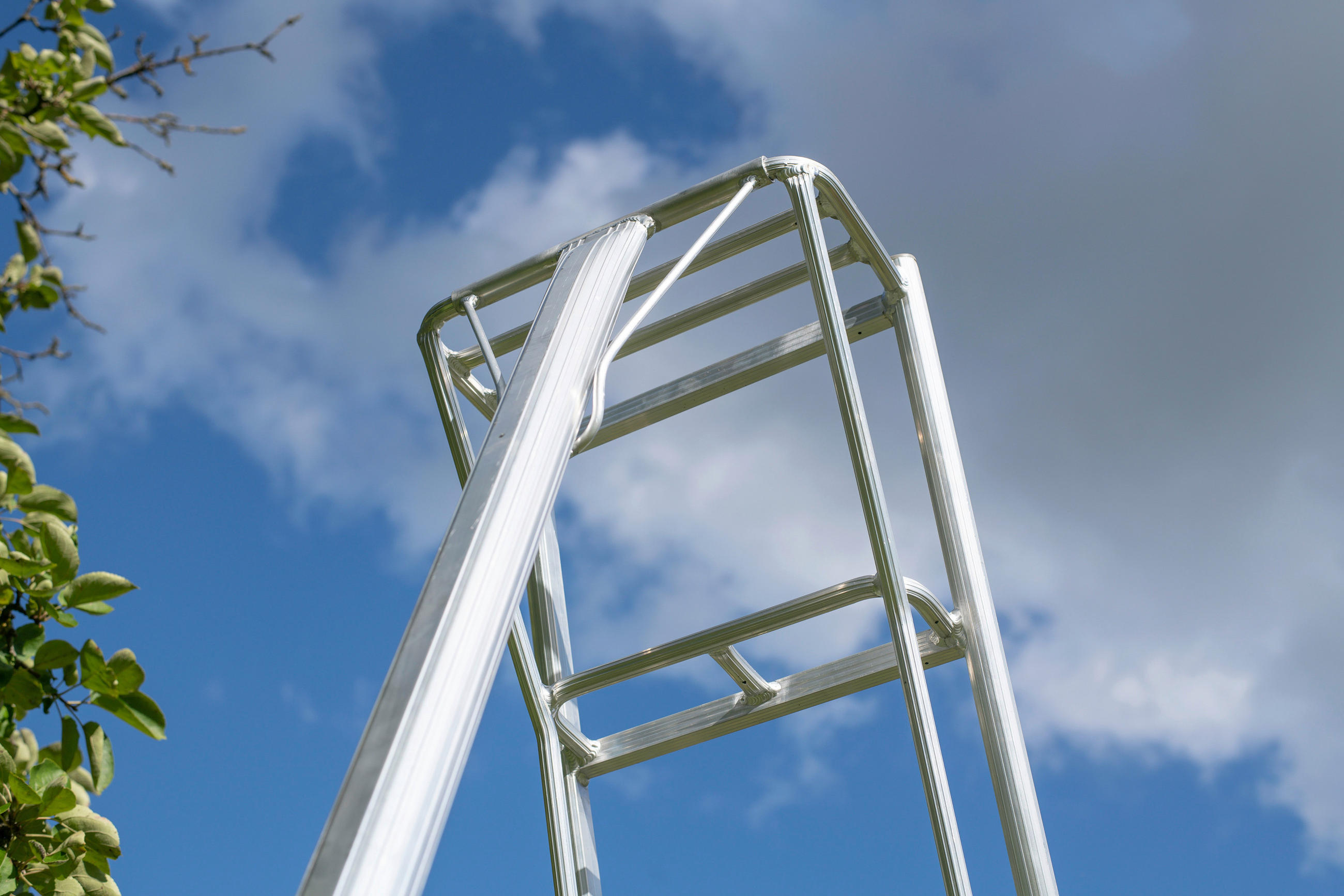 Thumbnail - Niwaki Gartenleiter 3-Holm 3-Holm silber B/H: ca. 147x300 cm