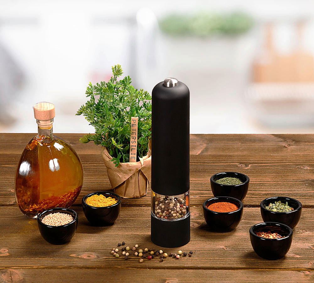 Kesper Pfeffermühle elektrisch mattschwarz Keramik D: ca. 5,2 cm