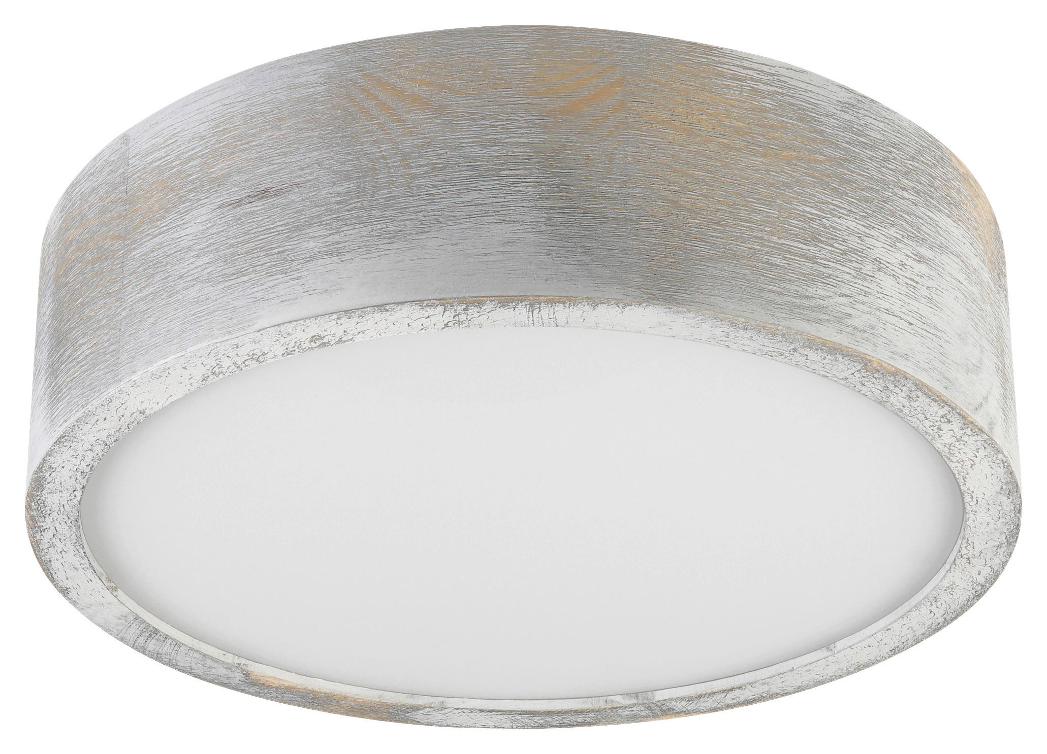 Lamkur Deckenleuchte hellbraun weiß Glas Holz B/H/L: ca. 28,5x12x28,5 cm 1 Brennstellen