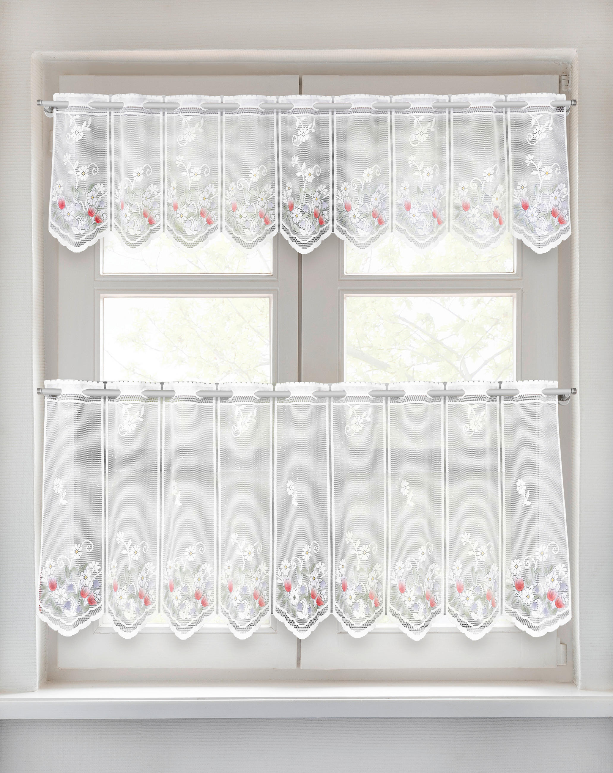 POCOline Scheibengardine Devin bunt B/L: ca. 140x45 cm