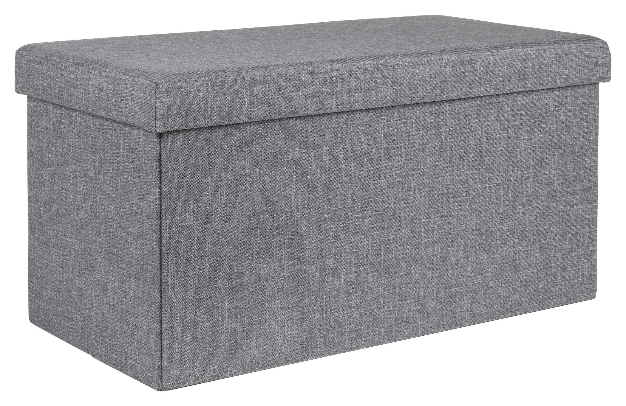 HI Sitzbank mit Aufbewahrungsfunktion grau B/H/L: ca. 38x38x76 cm