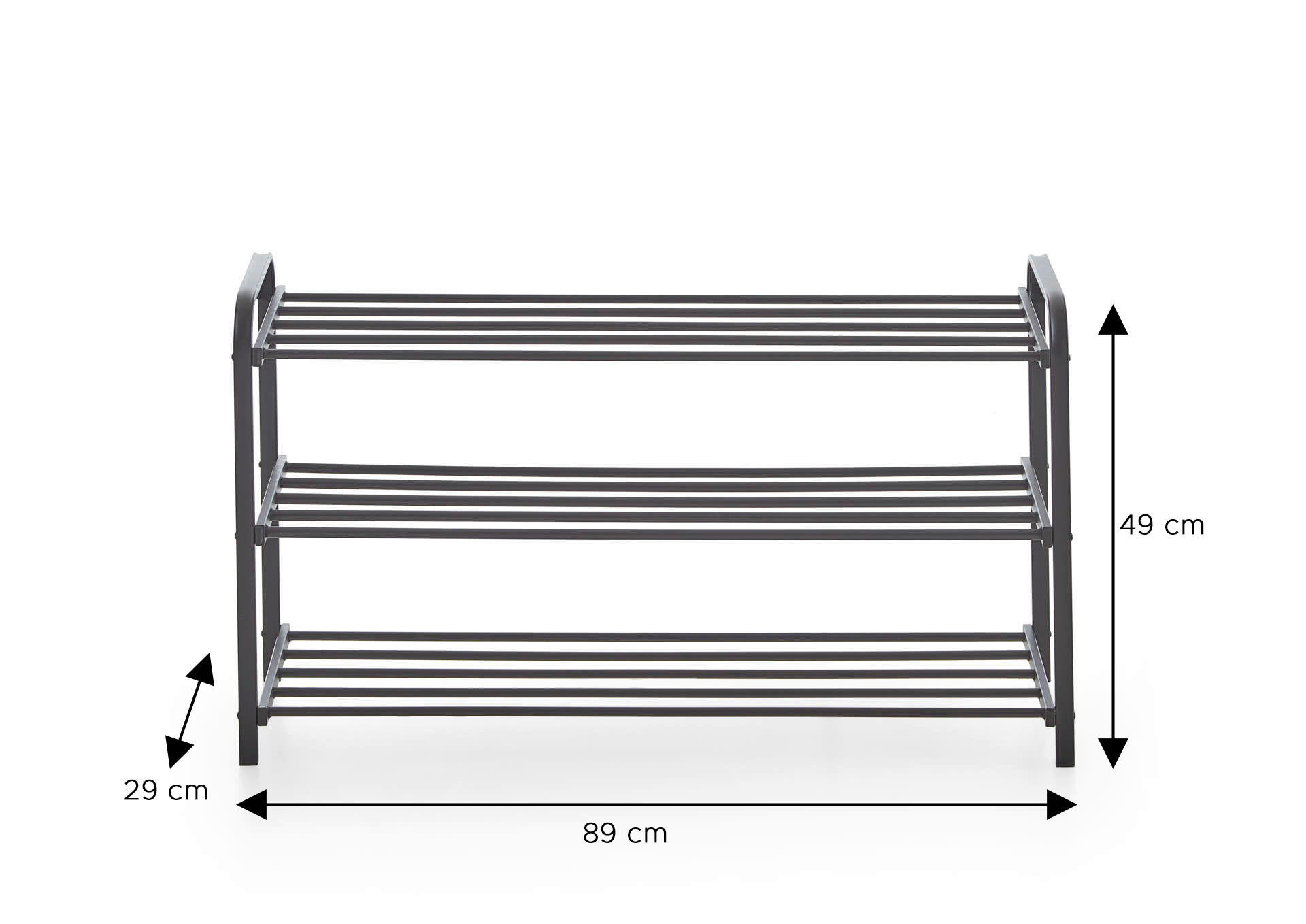 Thumbnail - Schuhregal schwarz B/H/T: ca. 89x49x29 cm