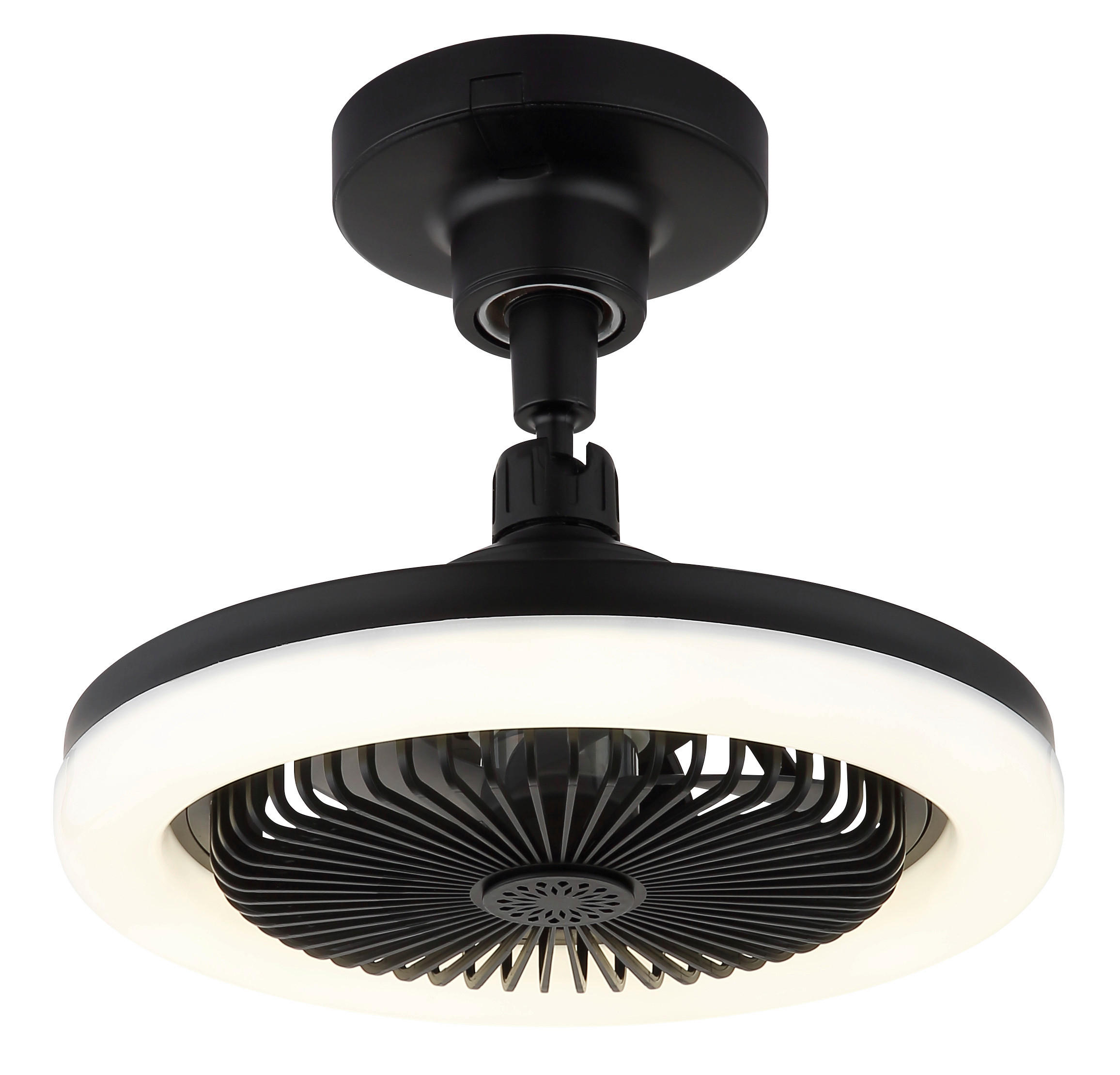 GLOBO Deckenventilator Opal mattschwarz H/D: ca. 21,7x25,8 cm max. 20 W