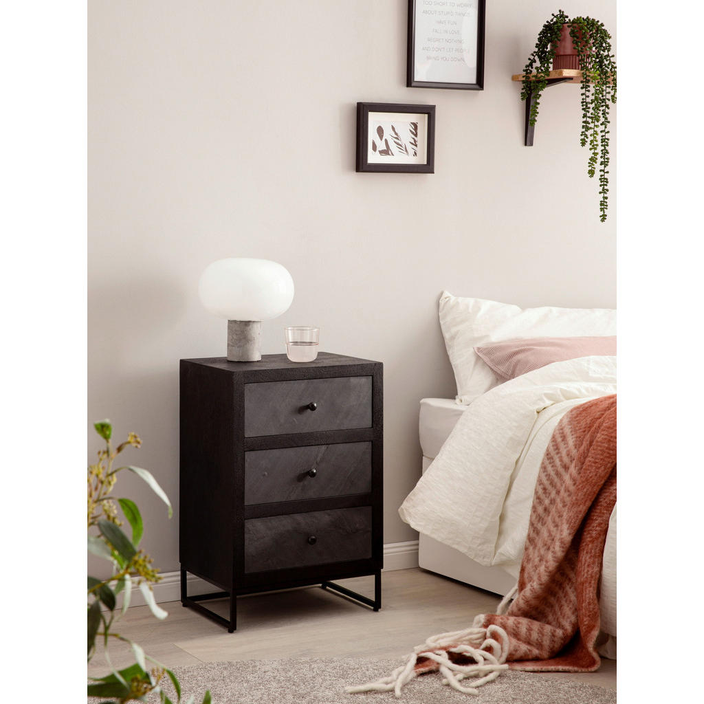 Thumbnail - Nachtkonsole schwarz B/H/T: ca. 40x60x30 cm