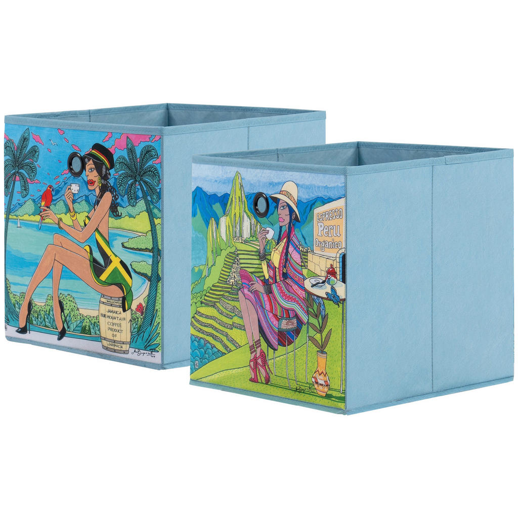 Thumbnail - Stoffbox Stoffbox hellblau B/H/T: ca. 32x32x32 cm