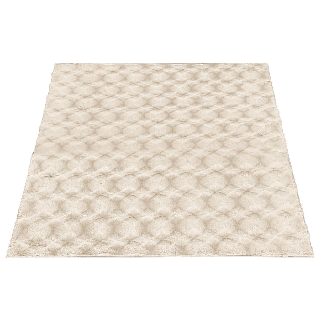 Thumbnail - Fellimitat Diamond creme B/L: ca. 80x150 cm