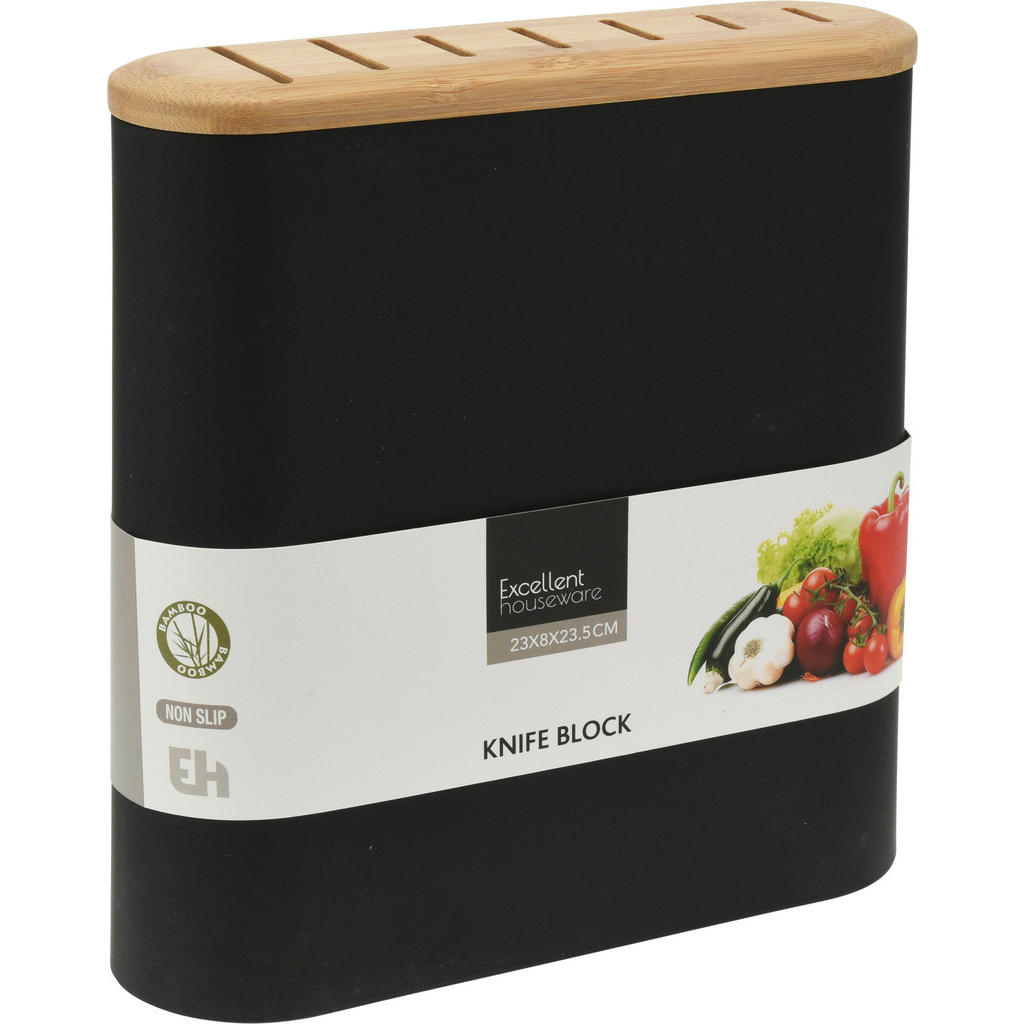 Thumbnail - Base Line Messerhalter schwarz Polypropylen B/H/L: ca. 23x8x23,5 cm