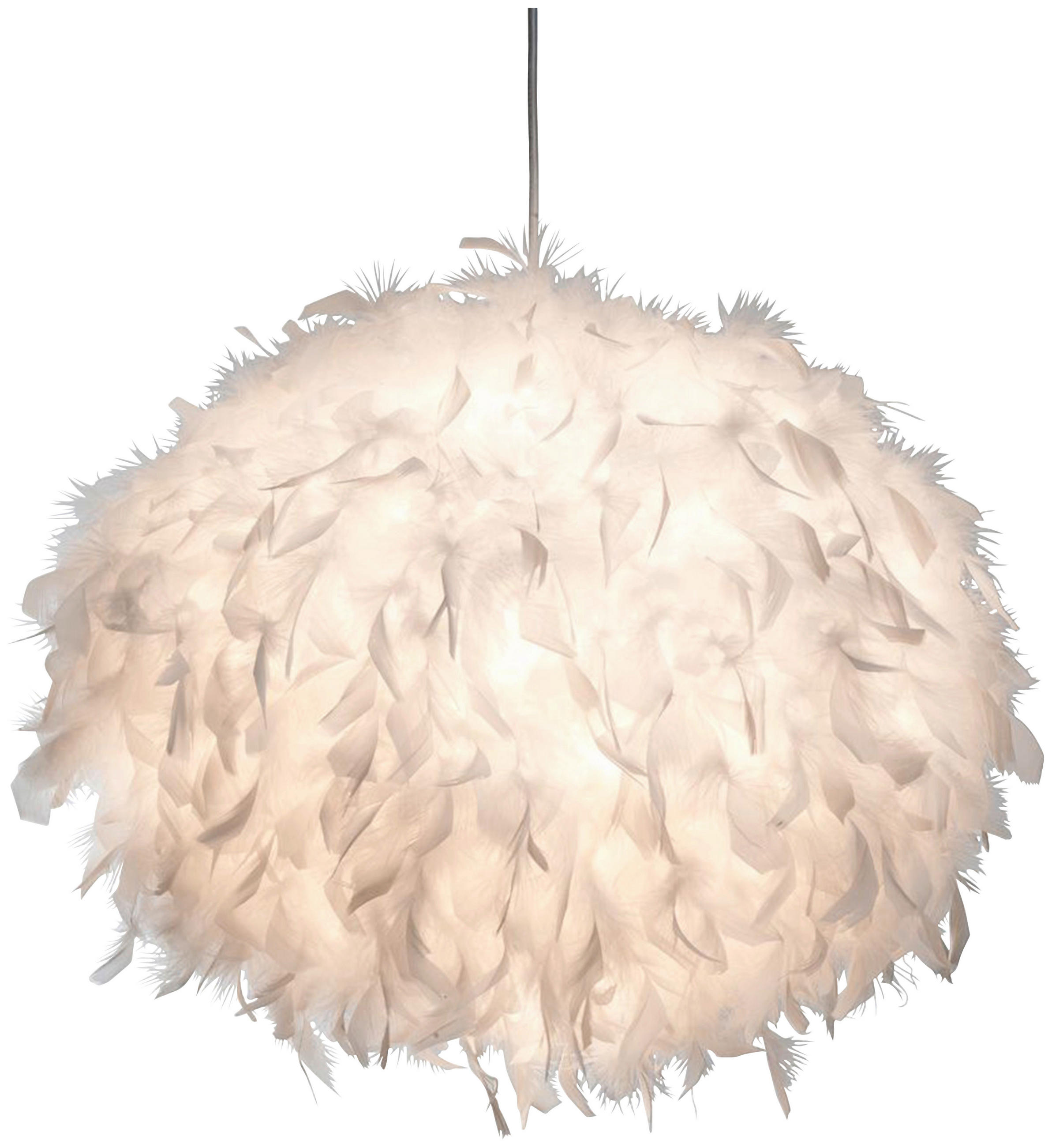 Nowa Pendelleuchte 30129107 weiß Metall Polyester H/D: ca. 150x60 cm E27 1 Brennstellen